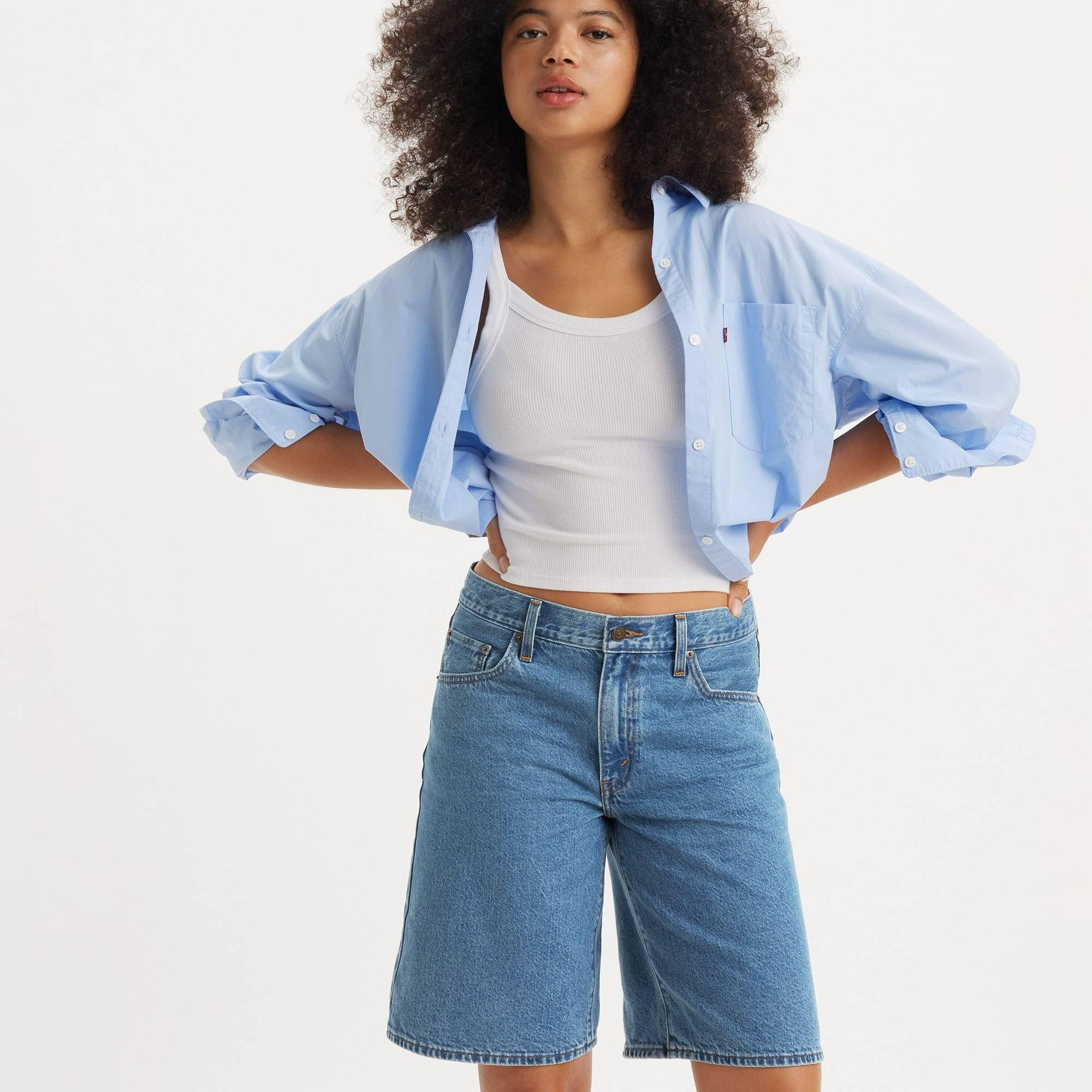 Levis Women's Baggy Dad Denim Shorts - Foolish Love - 30 L30