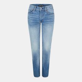 Tom Ford Summer Stone Washed Denim Straight Pants