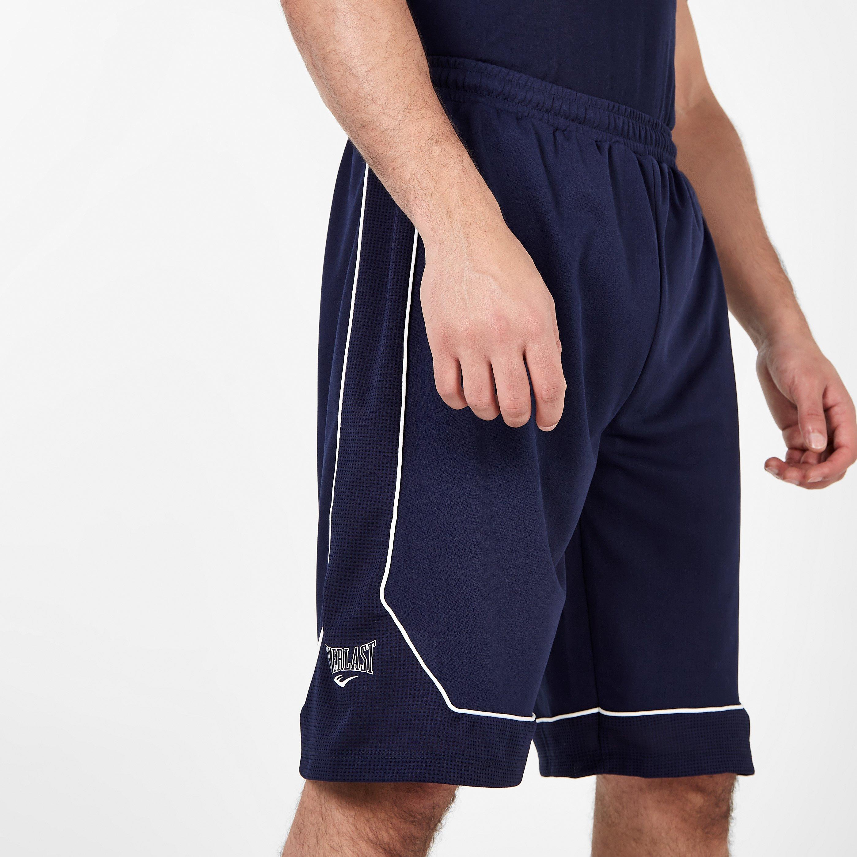 Marineblau & Weiß - Everlast - Basketball Shorts Men - 4