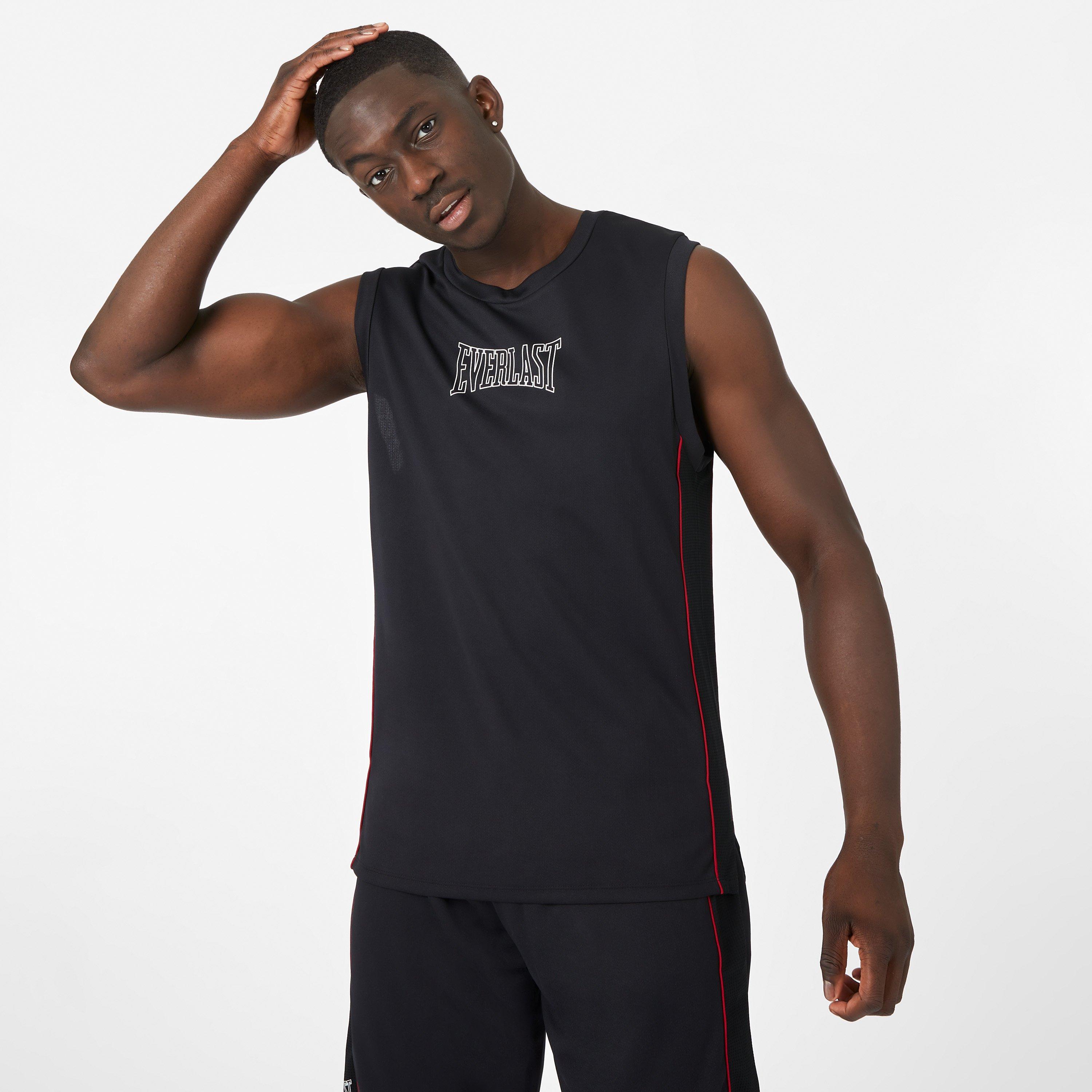 Black & Red - Everlast - Basketball Performance Vests Mens - 1