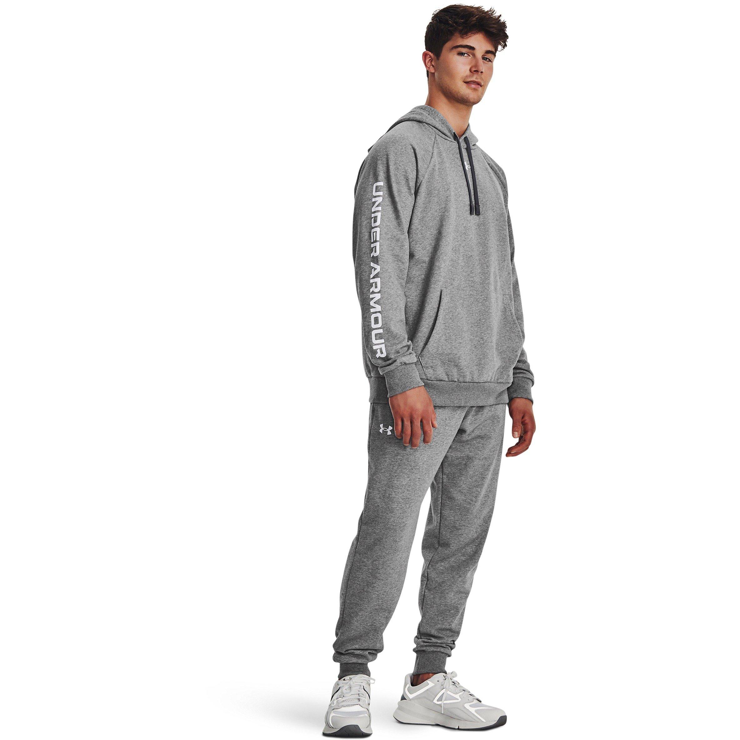 Grey - Under Armour - Under Armour Ua Rival Fleece Suit Full Tracksuit Mens - 3