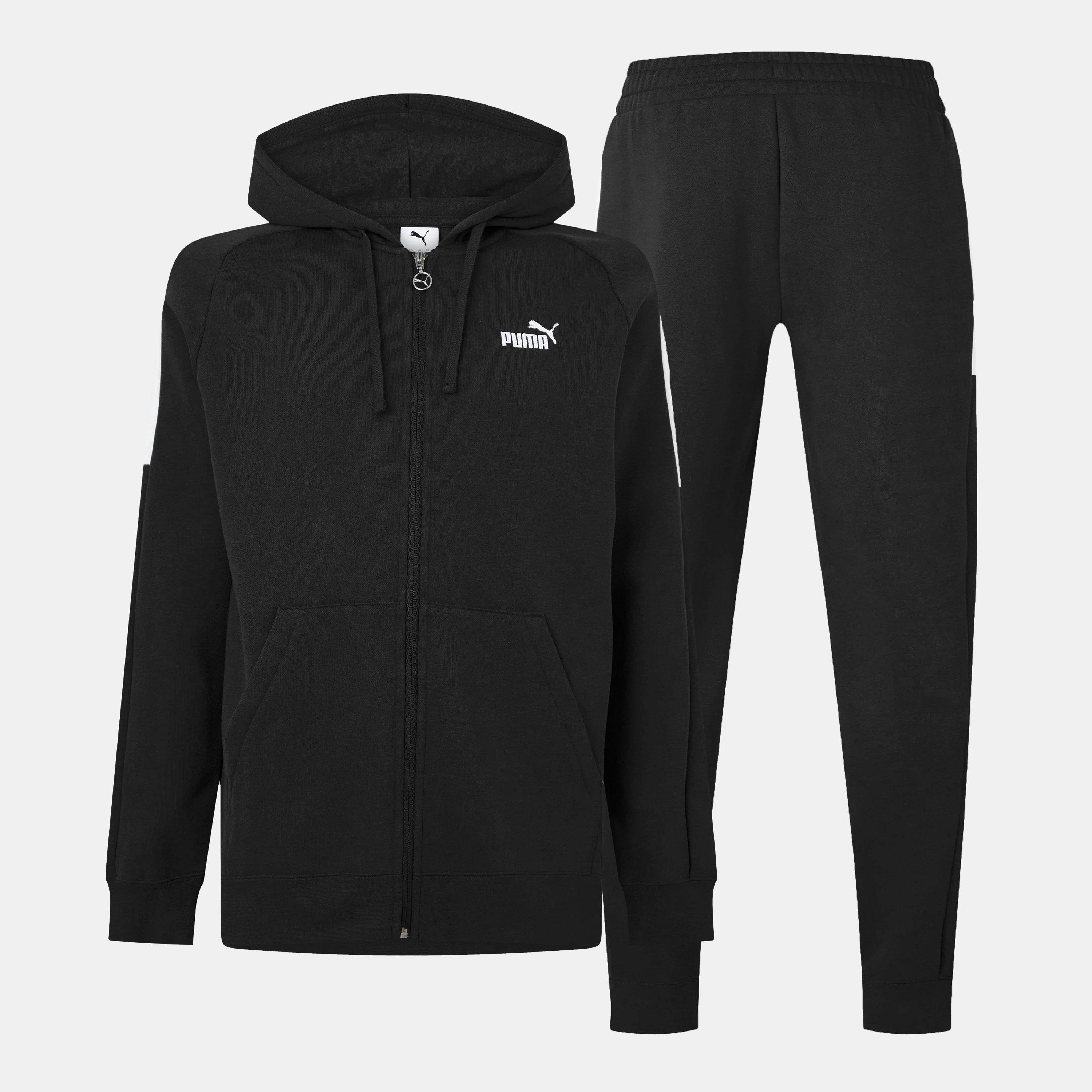 Black/White - Puma - Men's Fleece Tracksuit - 1