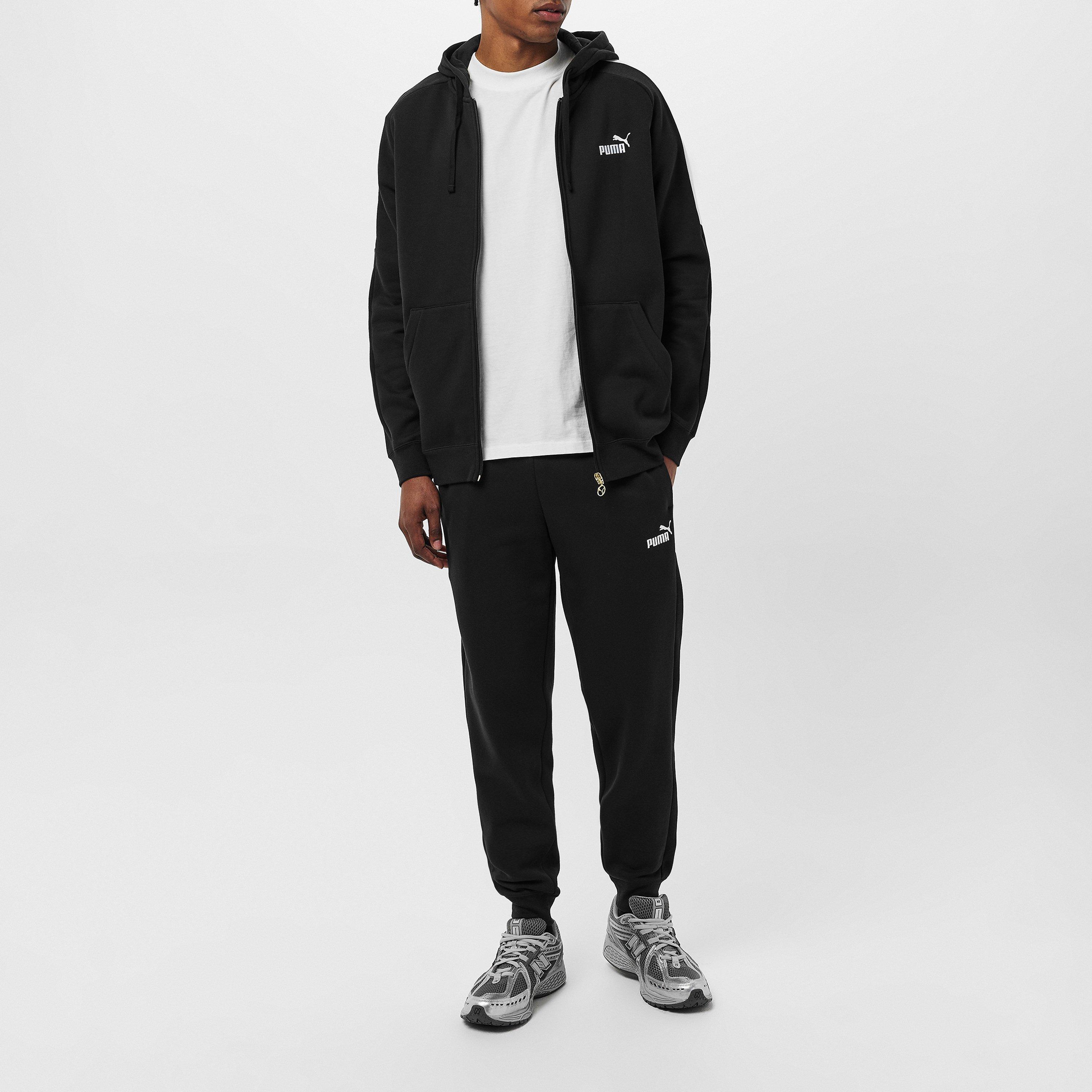 Schwarz/Weiß - Puma - Fleece Tracksuit - 6