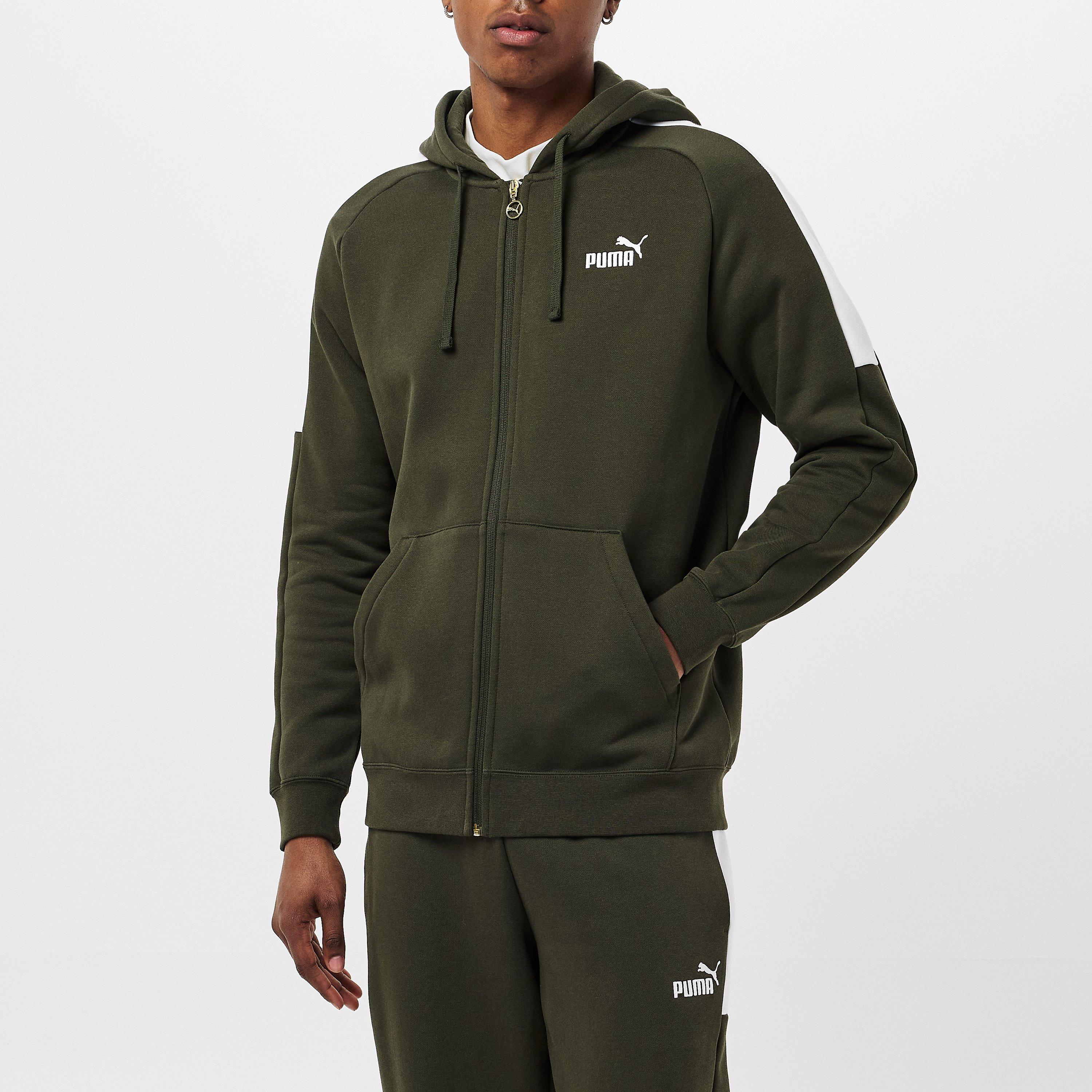 Khaki Green - Puma - Men's Fleece Tracksuit - 3