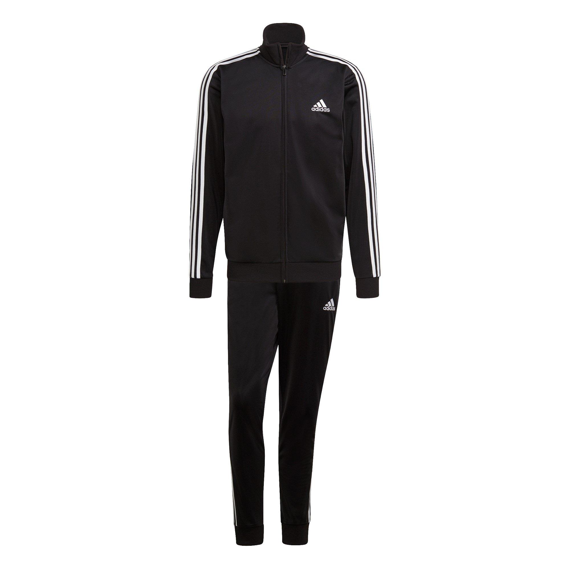 Preto/Branco - adidas - 3 Stripe Tracksuit Mens - 1