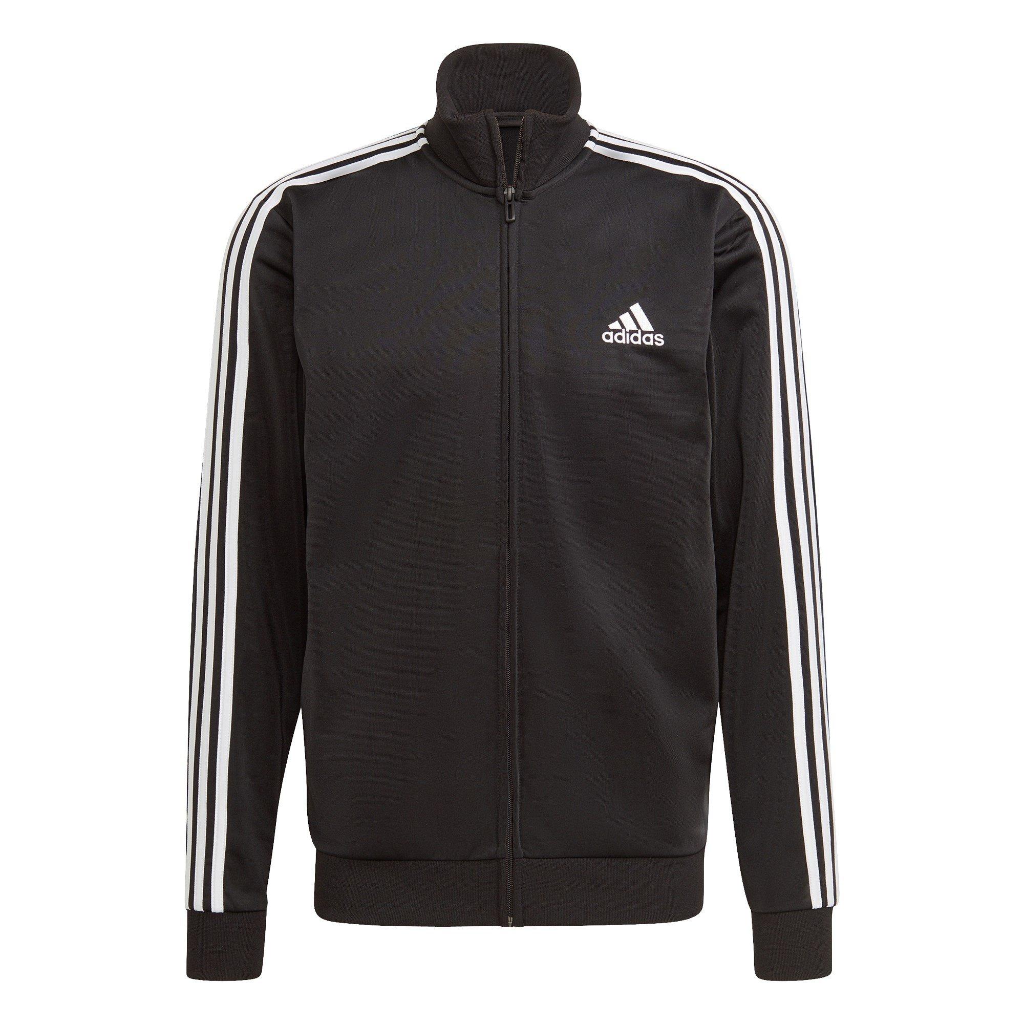 Preto/Branco - adidas - 3 Stripe Tracksuit Mens - 6