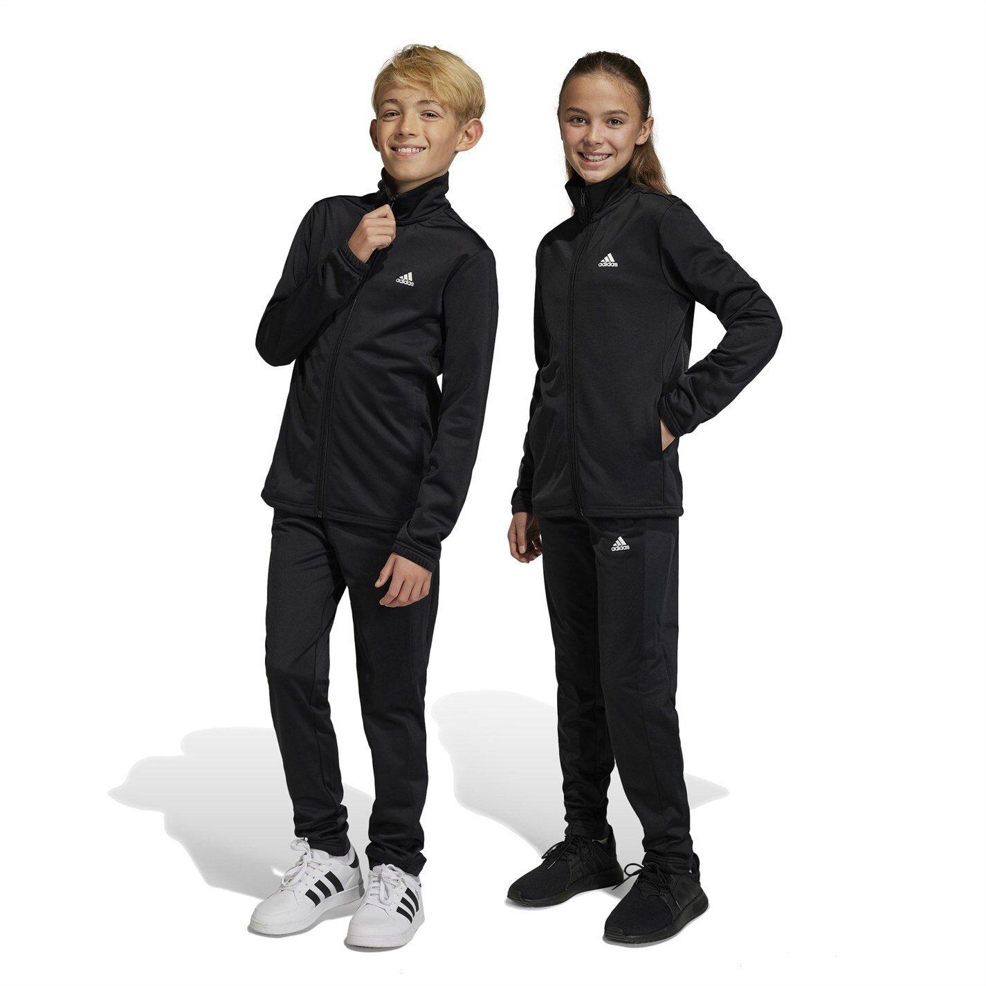 Black/White - adidas - Linea Poly Tracksuit Juniors - 1