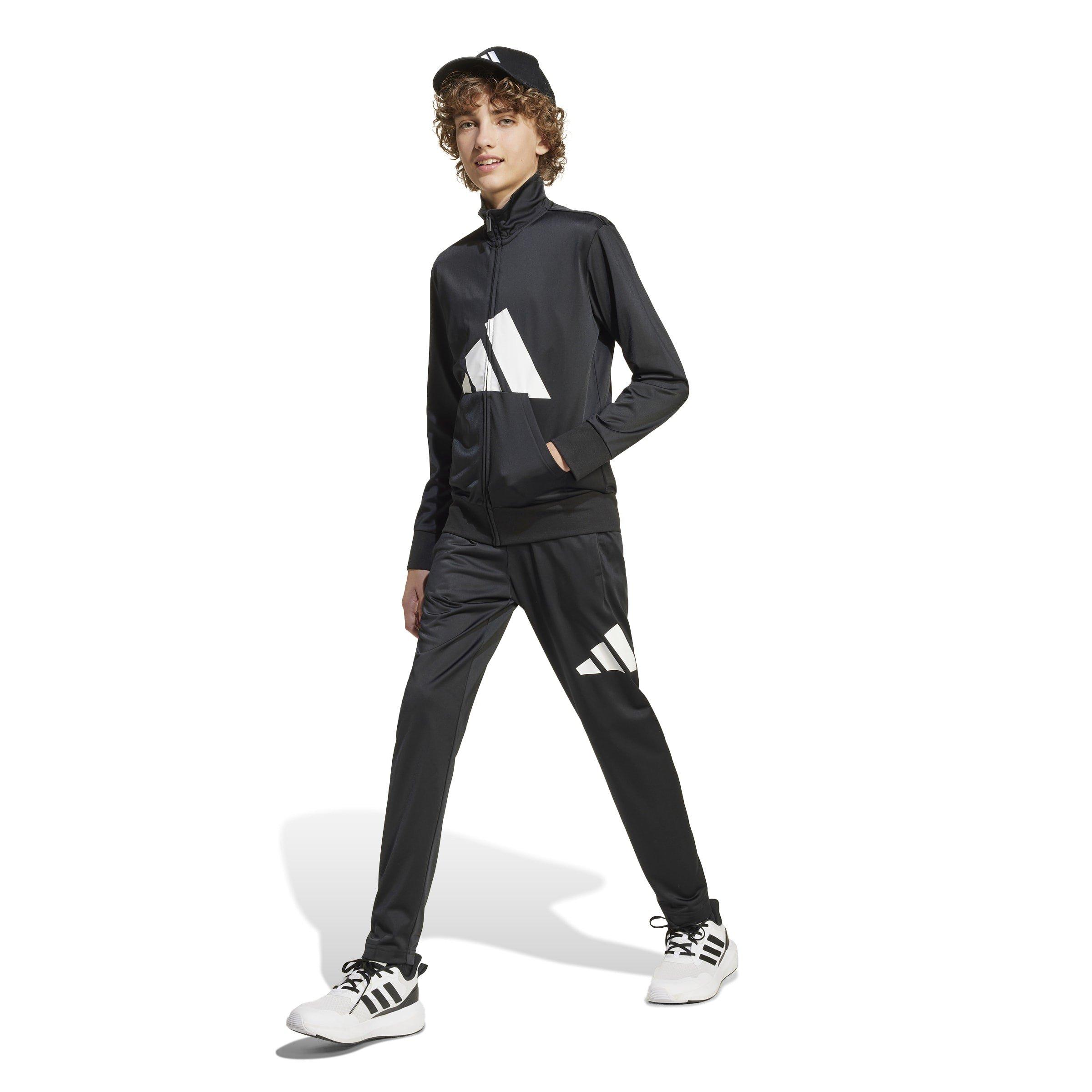 Negro/Blanco - adidas - Linea Poly Tracksuit Juniors - 4