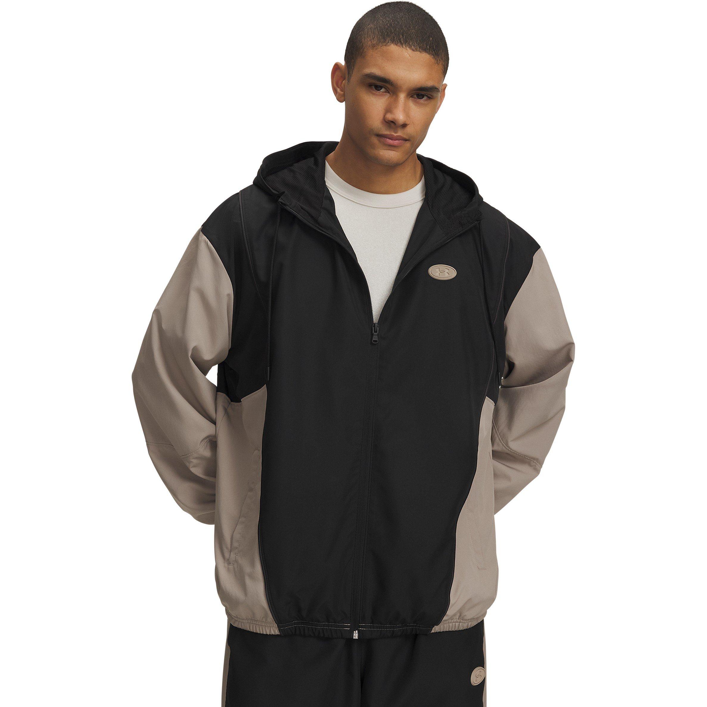 Blk/Timberwolf - Under Armour - Men's Rival Woven Tracksuit Jacket - 4