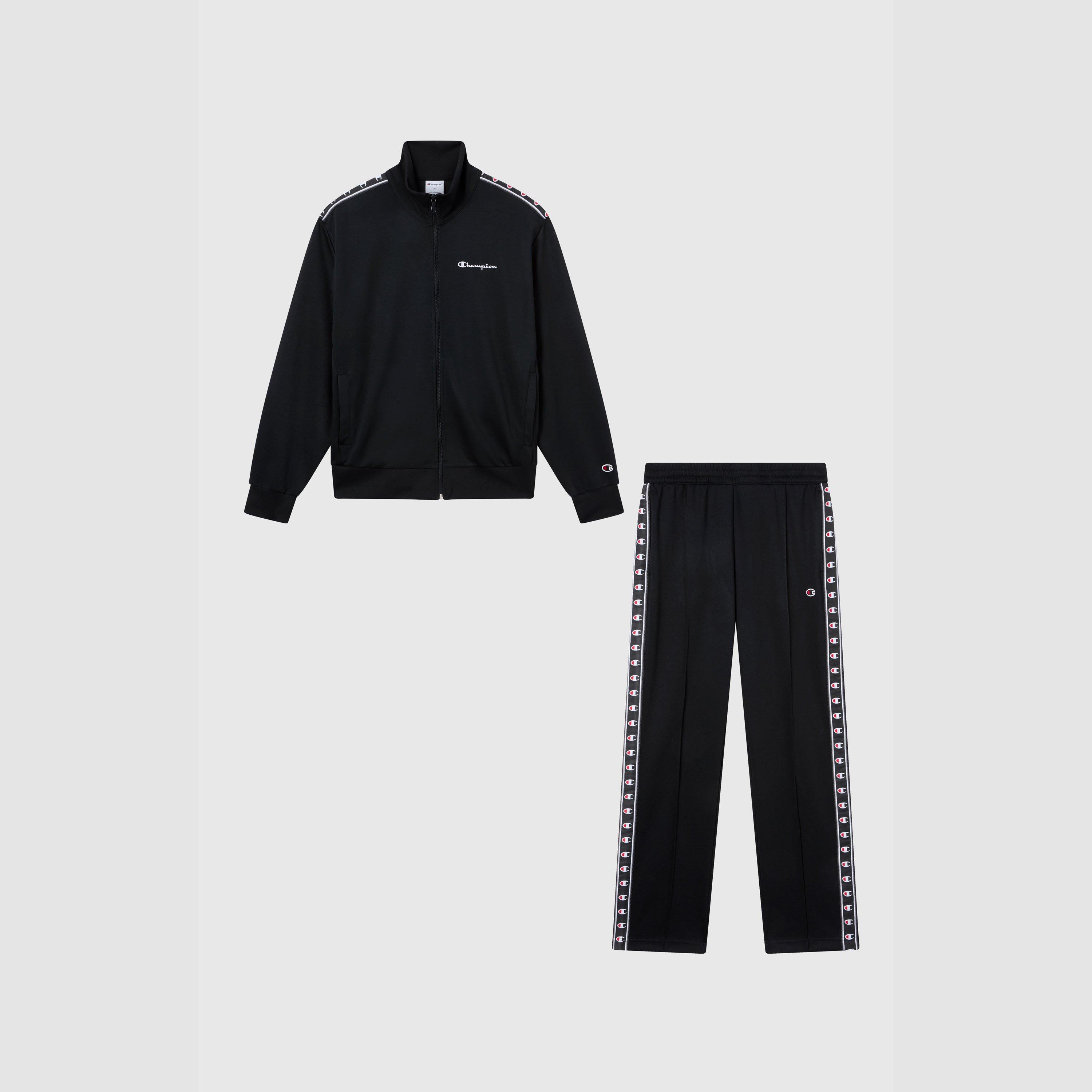 Black - Champion - Men's Poly Tracksuit - 1