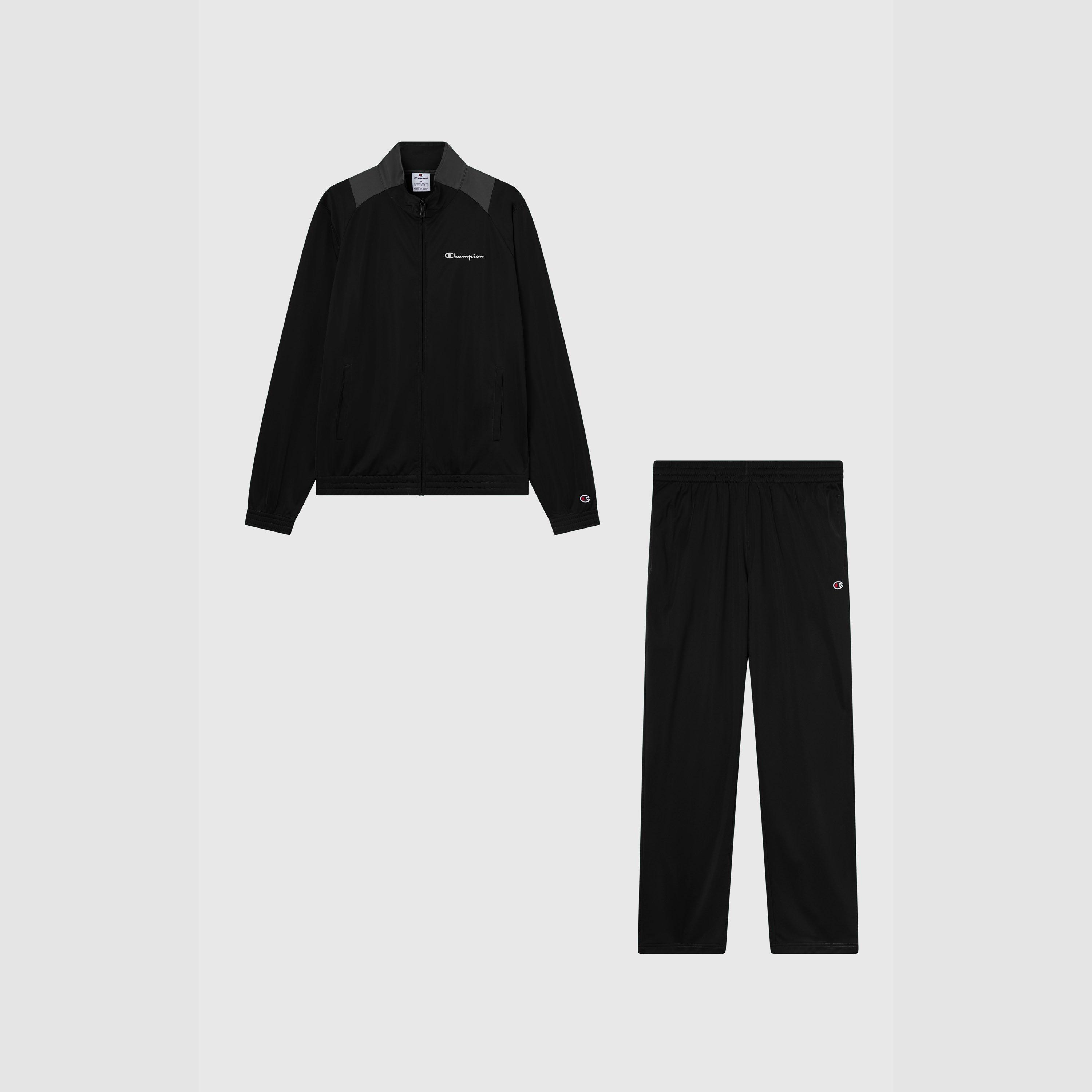 Black - Champion - Men's Poly Tracksuit - 1