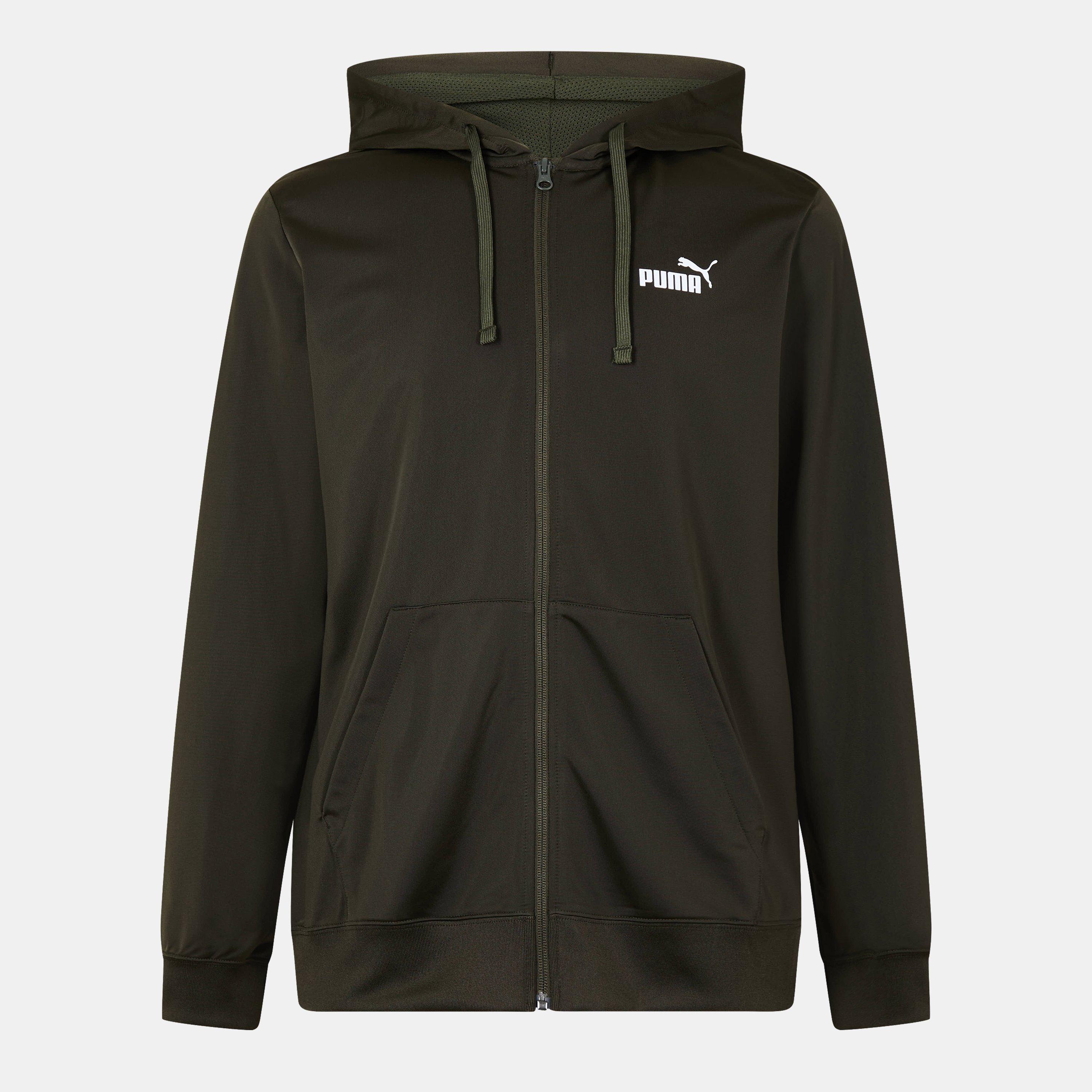 Puma Men's Poly Tracksuit - Khaki Green - M