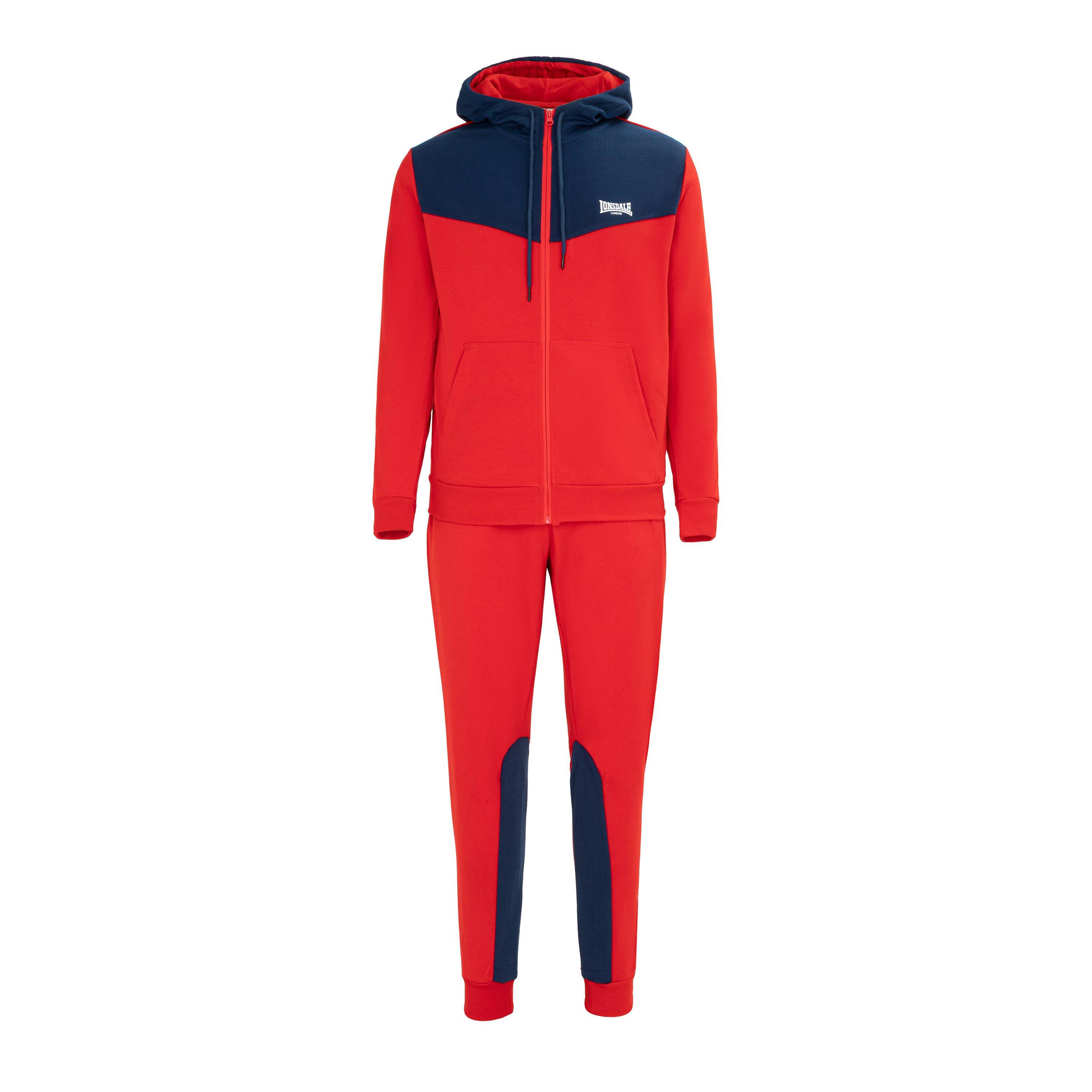 Lonsdale Men's Tracksuit - Red/Navy - 3XL