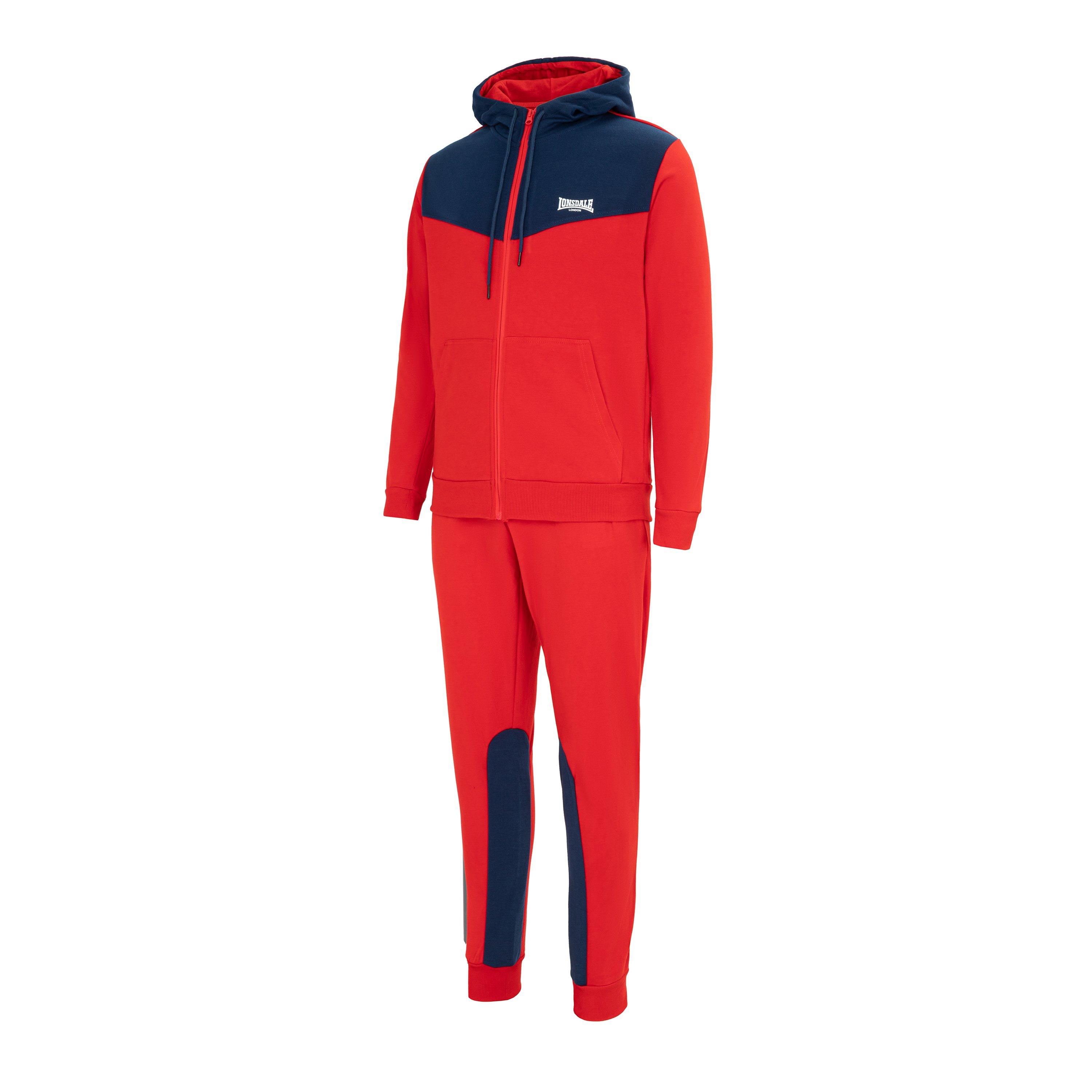 Red/Navy - Lonsdale - Mens Tracksuit - 3