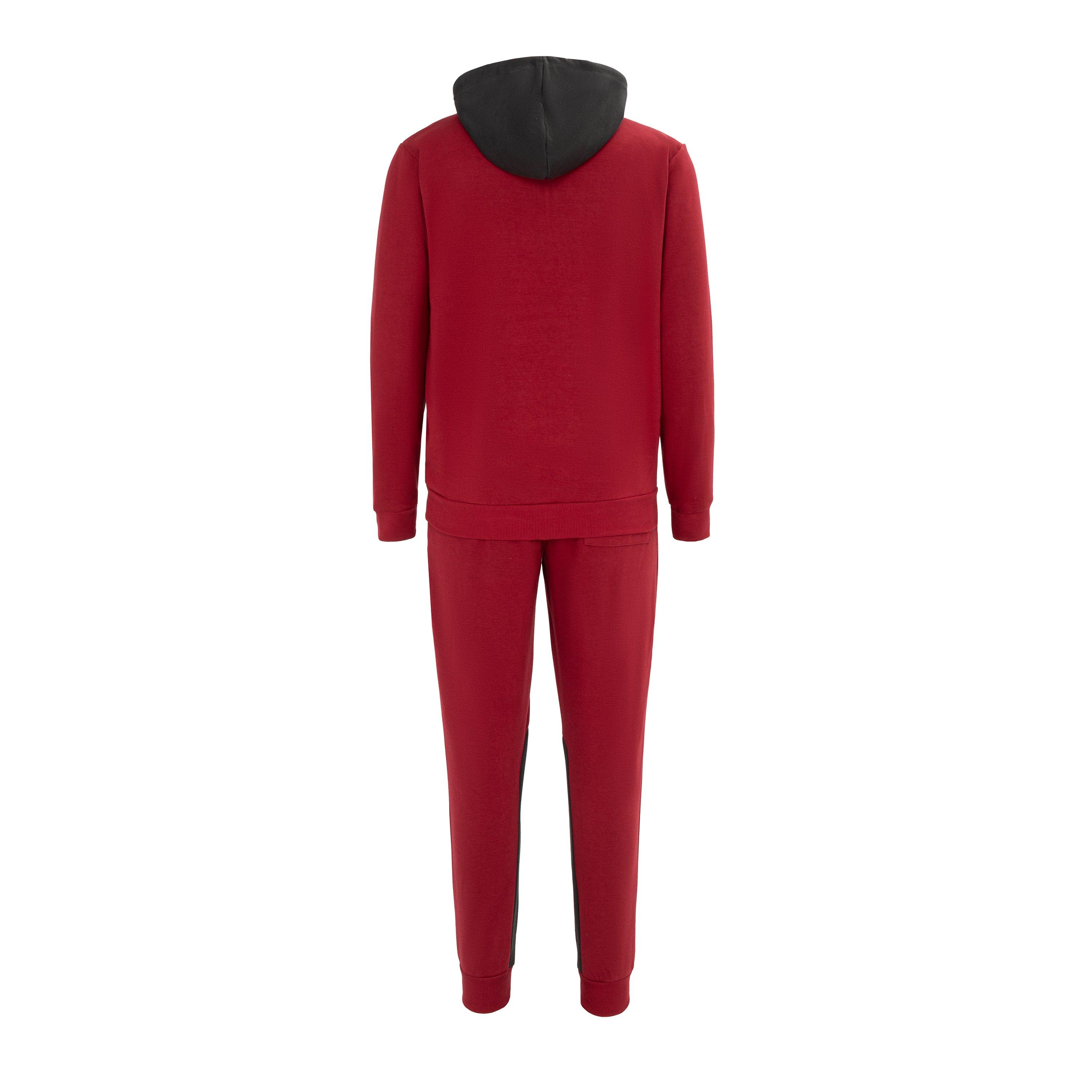 Dark Red/Grey - Lonsdale - Mens Tracksuit - 2