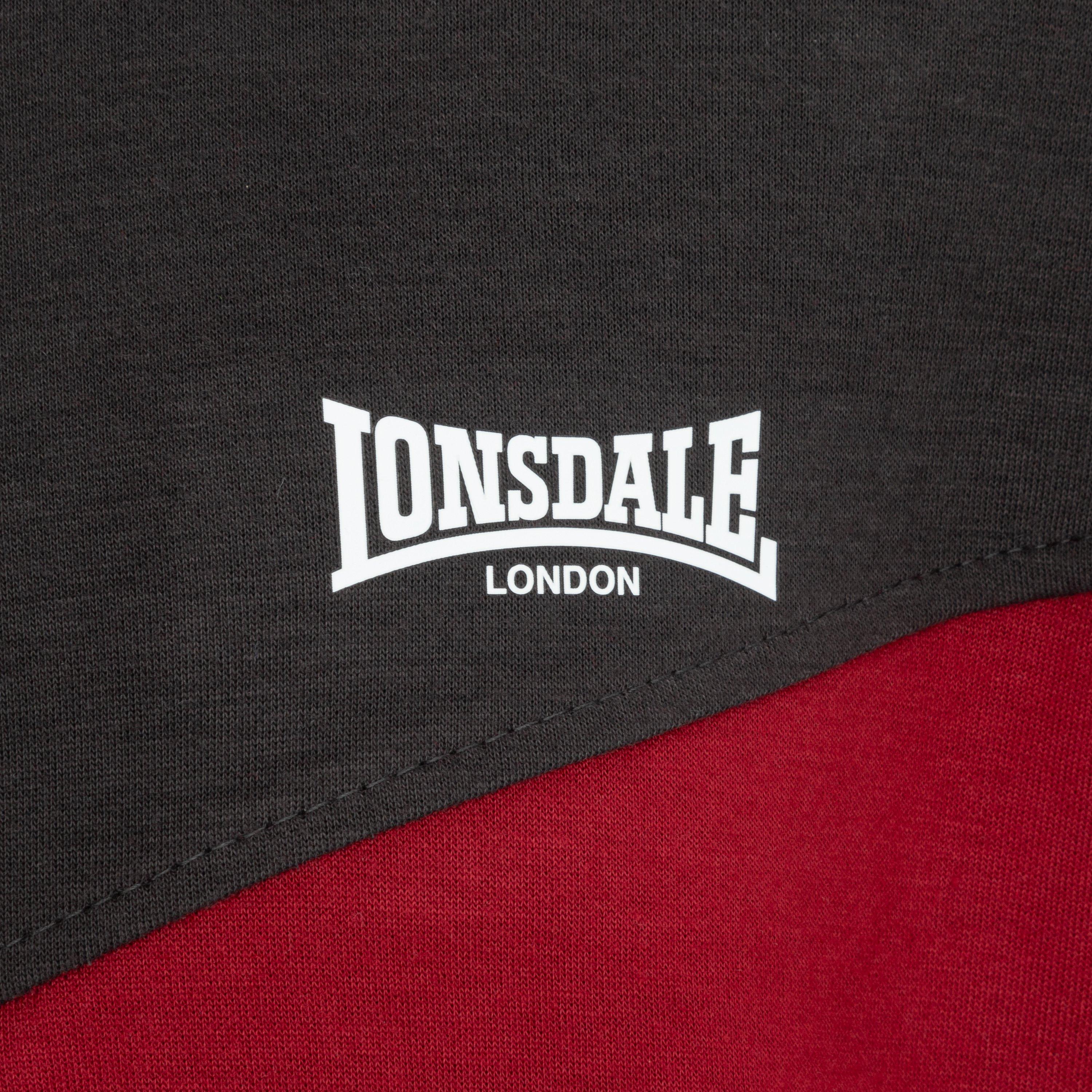 Dark Red/Grey - Lonsdale - Mens Tracksuit - 4