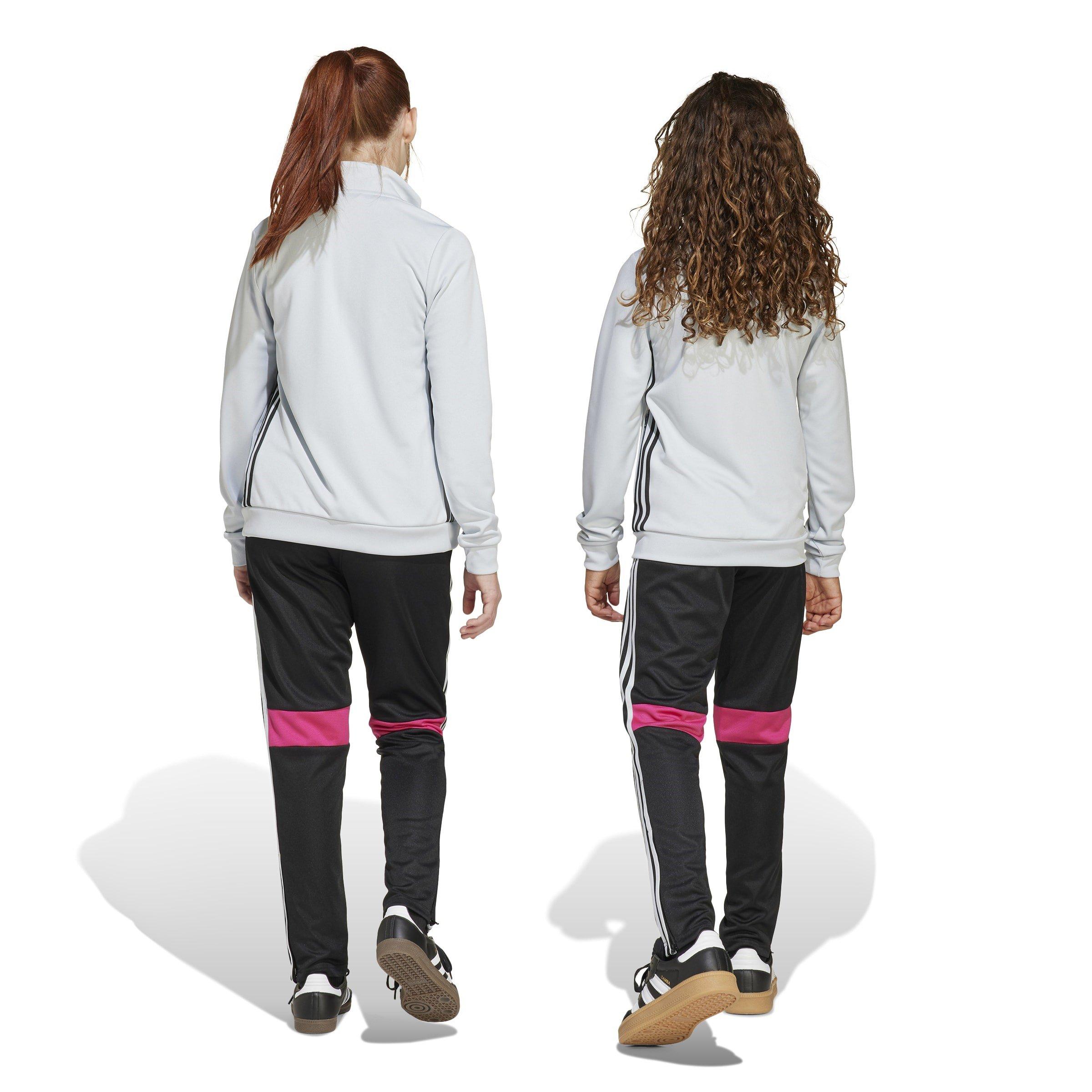 Grijs/Magenta - adidas - Tiro 25 Essentials Track Suit Kids - 3