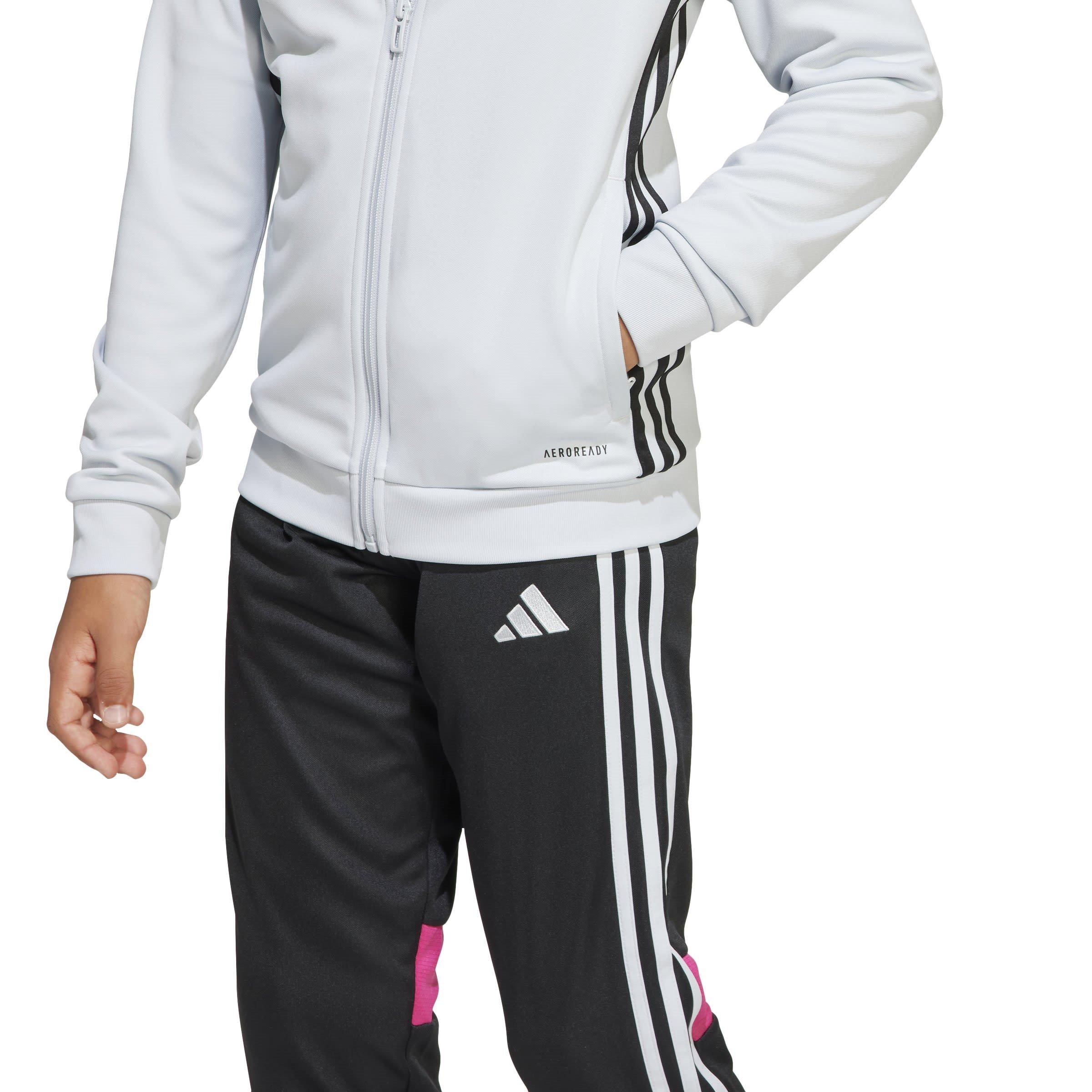 Grijs/Magenta - adidas - Tiro 25 Essentials Track Suit Kids - 10
