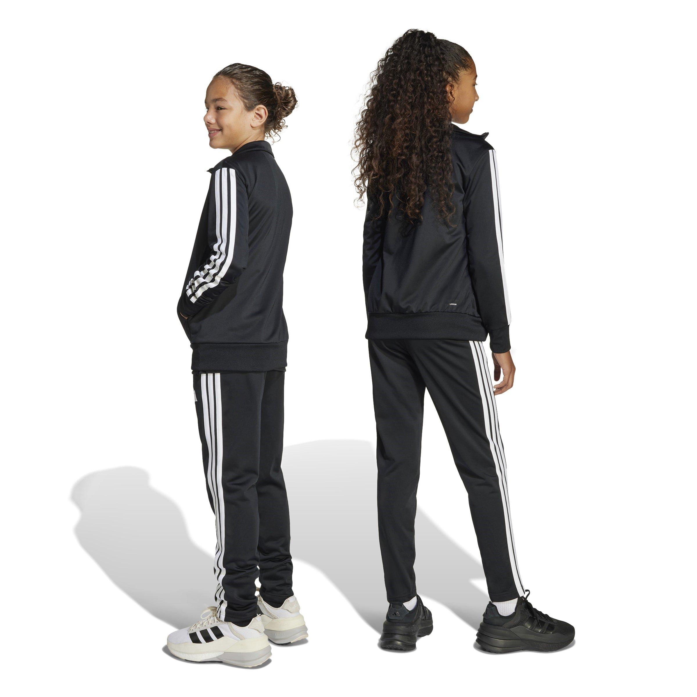 Preto/Branco - adidas - Essentials 3-Stripe Tracksuit Juniors - 3