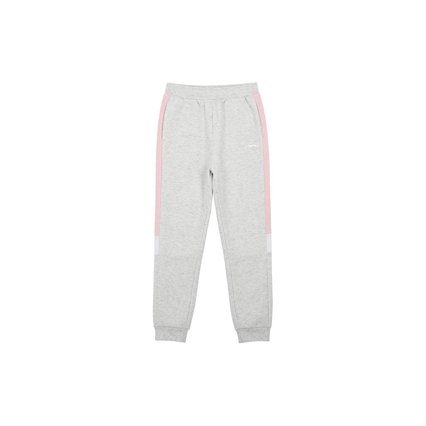 Ice Marl/Pink - Slazenger - Fleece Full Zip Track Suit Junior - 4