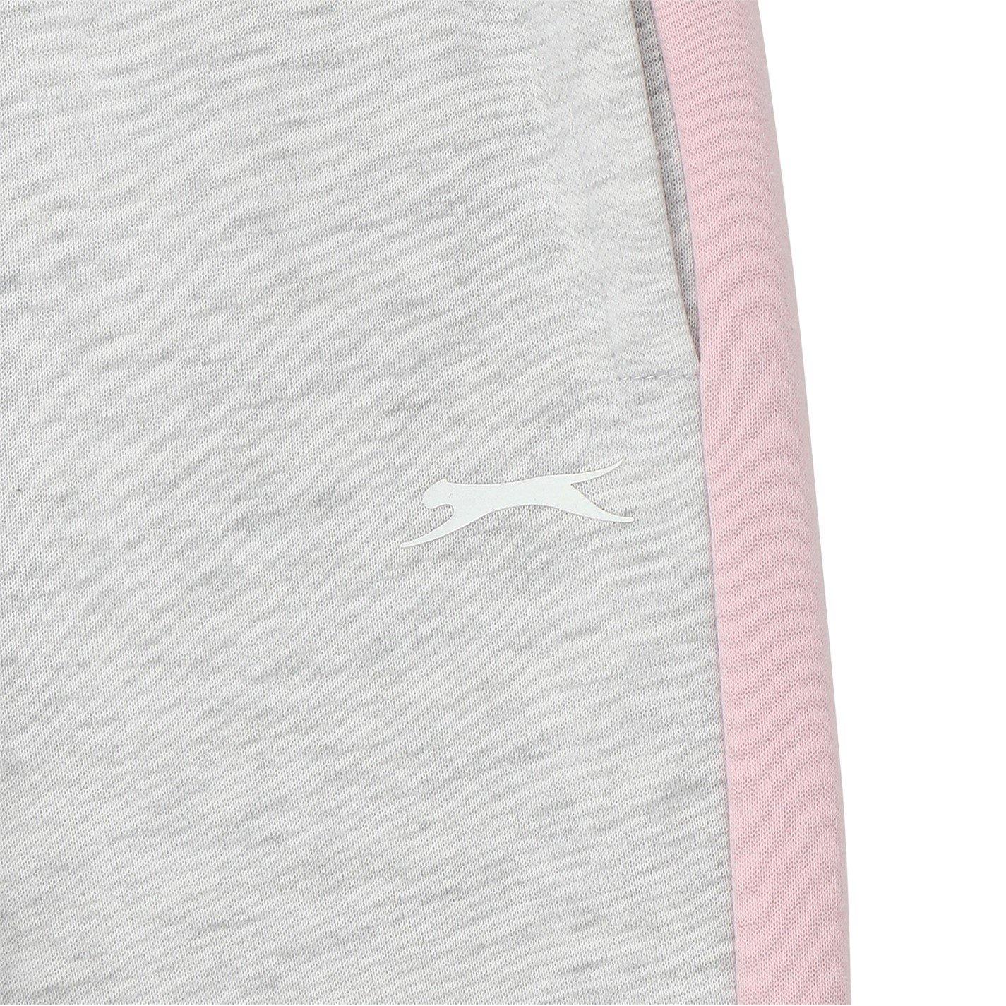 Ice Marl/Pink - Slazenger - Fleece Full Zip Track Suit Junior - 5