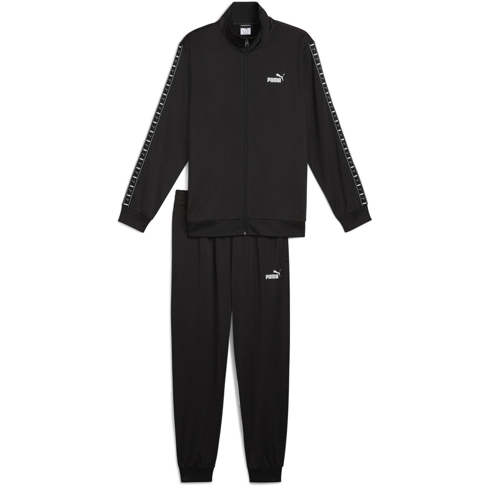 Black - Puma - Men's Poly Tape Suit Full Tracksuit - 1