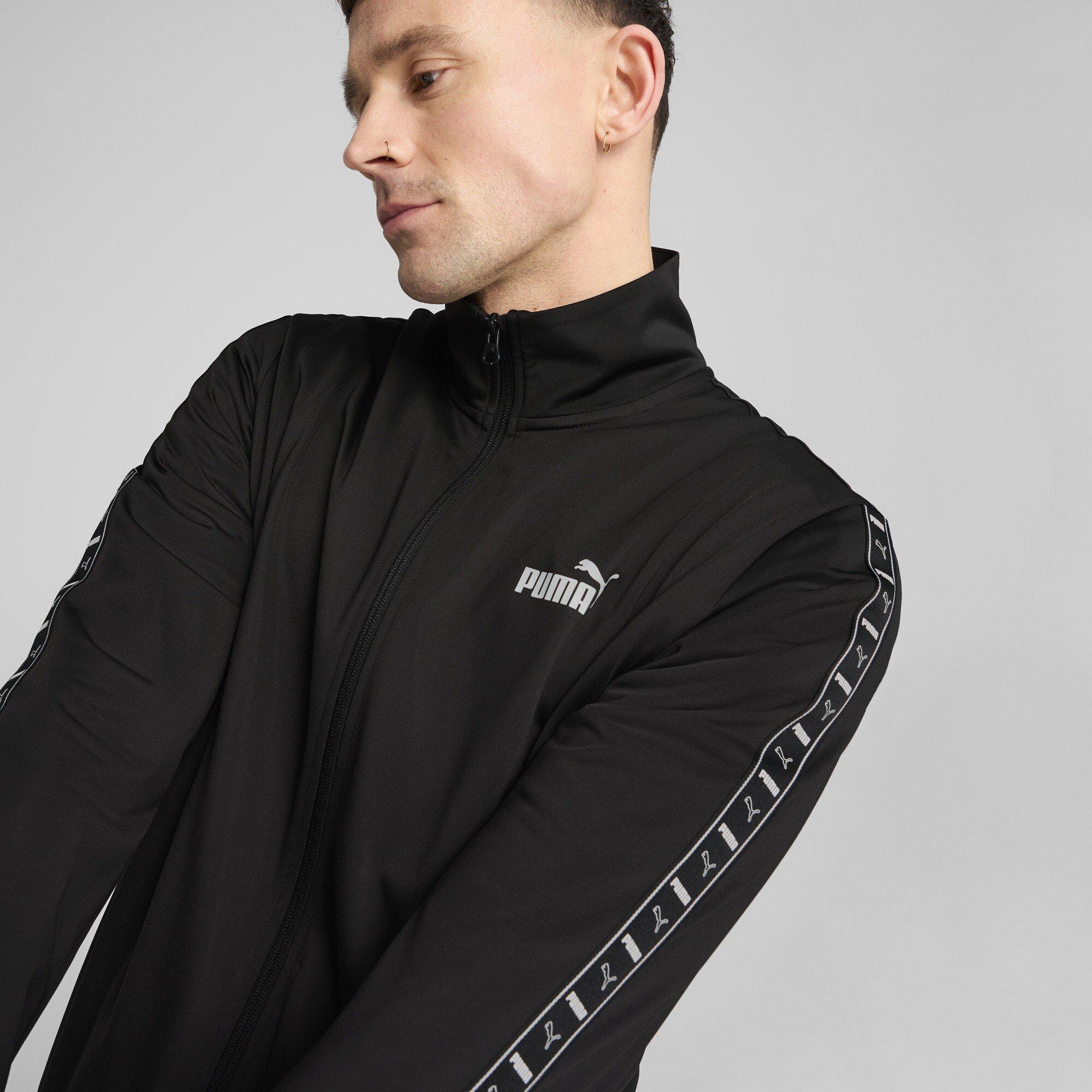 Black - Puma - Men's Poly Tape Suit Full Tracksuit - 5
