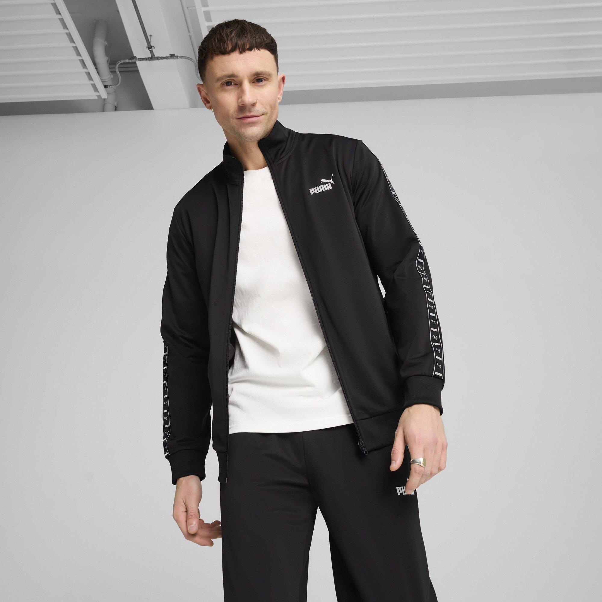 Black - Puma - Men's Poly Tape Suit Full Tracksuit - 6