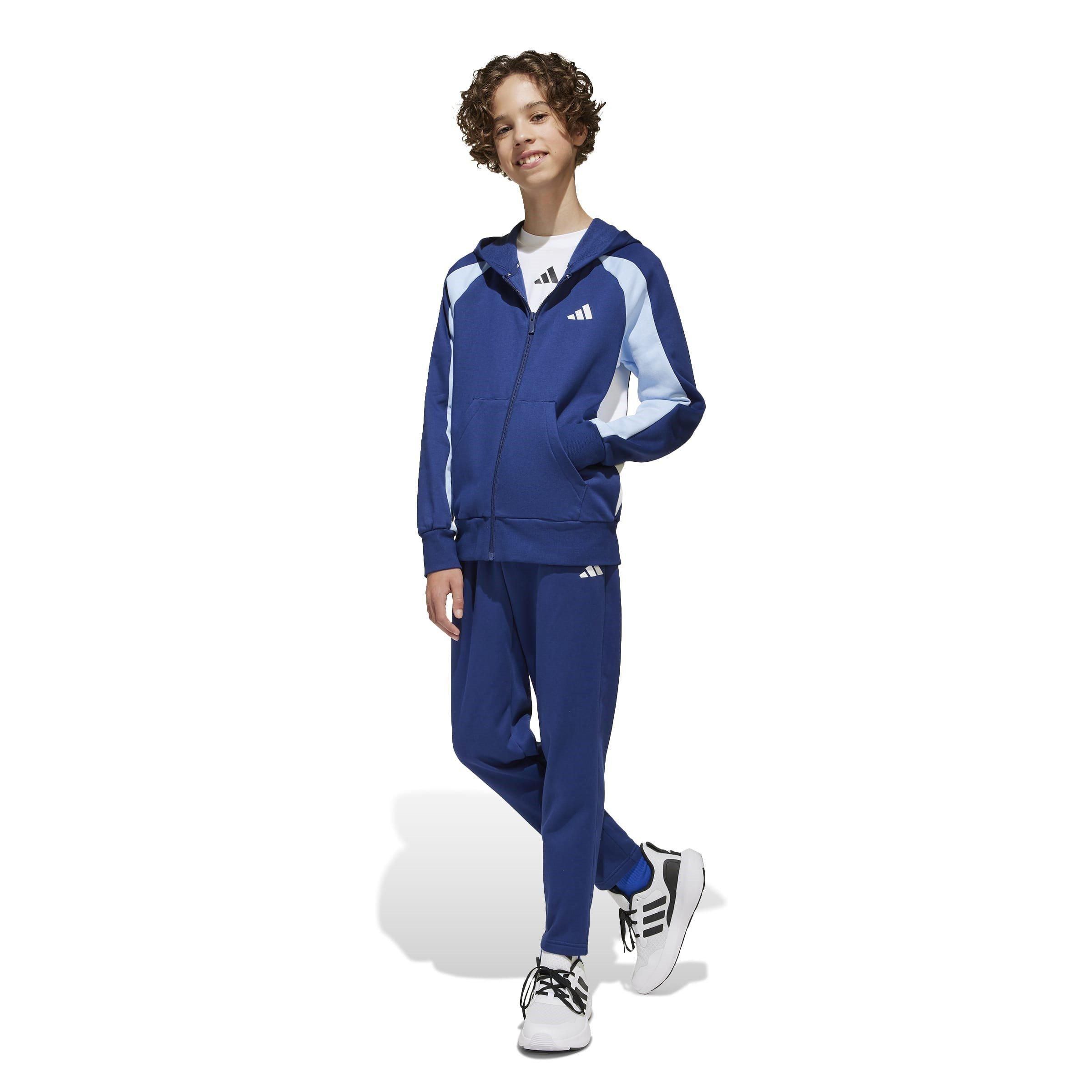 Blau/Weiß - adidas - Kids' Woven Tracksuit - 4