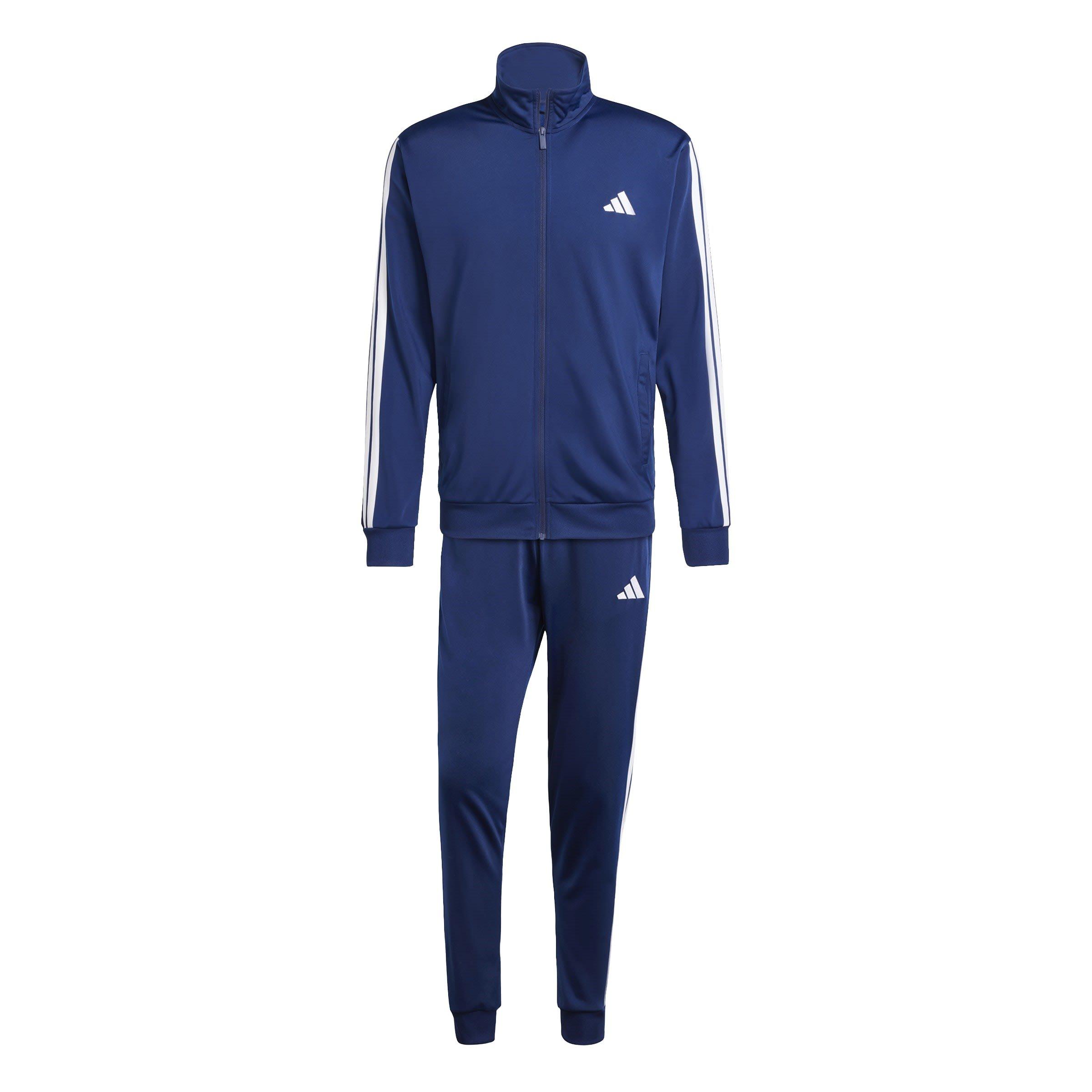 Adidas Men's 3-Stripes Tricot Tracksuit - Dark Blue - XS