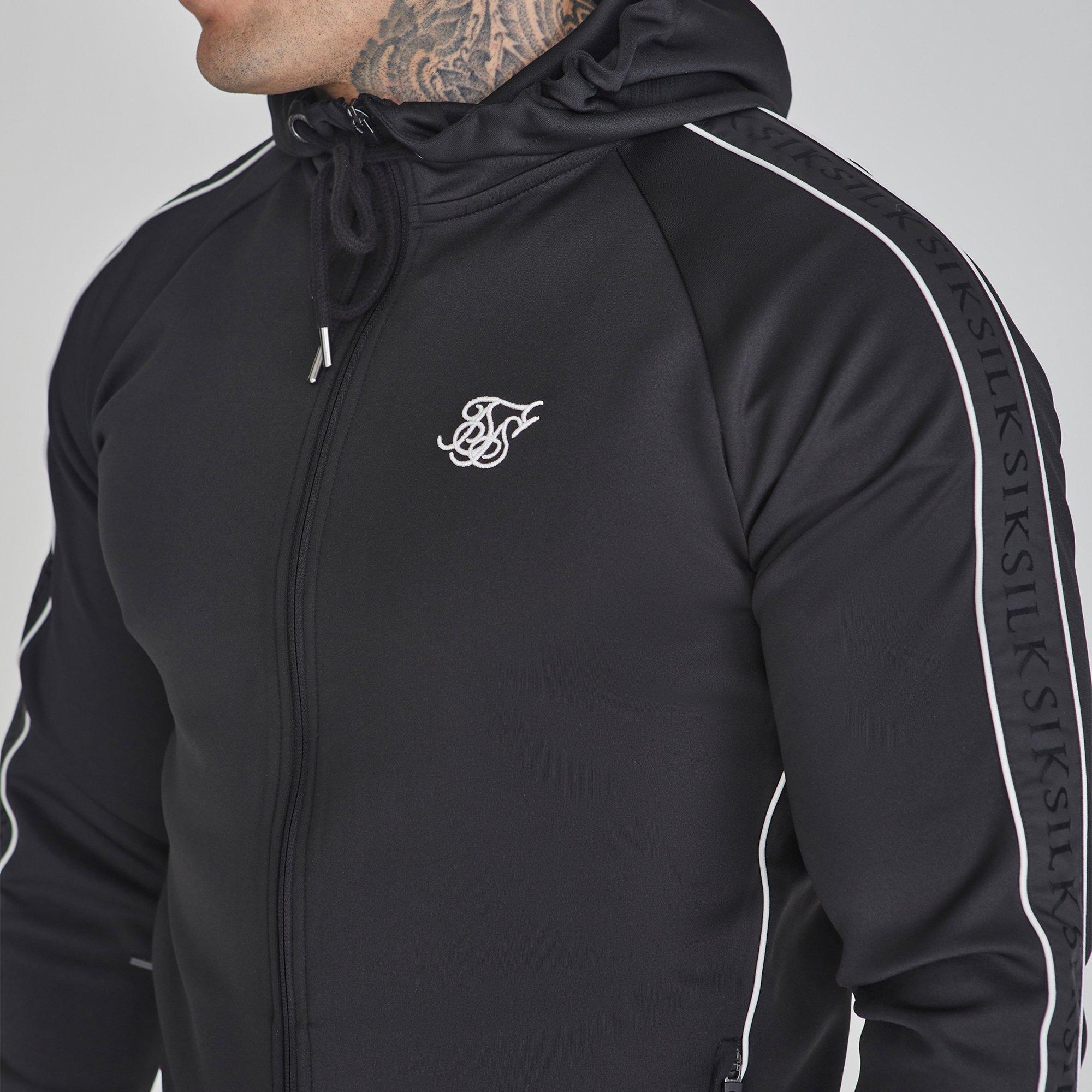 Schwarz - SikSilk - Hoodie and Joggers Set Mens - 5
