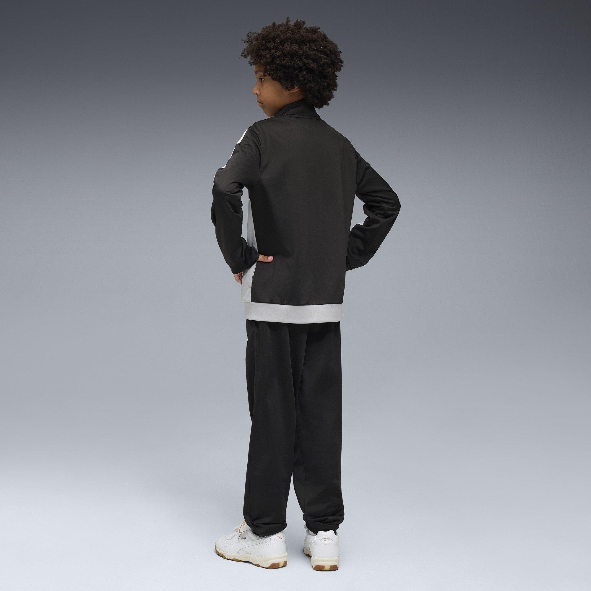 Black/Grey - Puma - Colour Block Poly Tracksuit Junior - 4