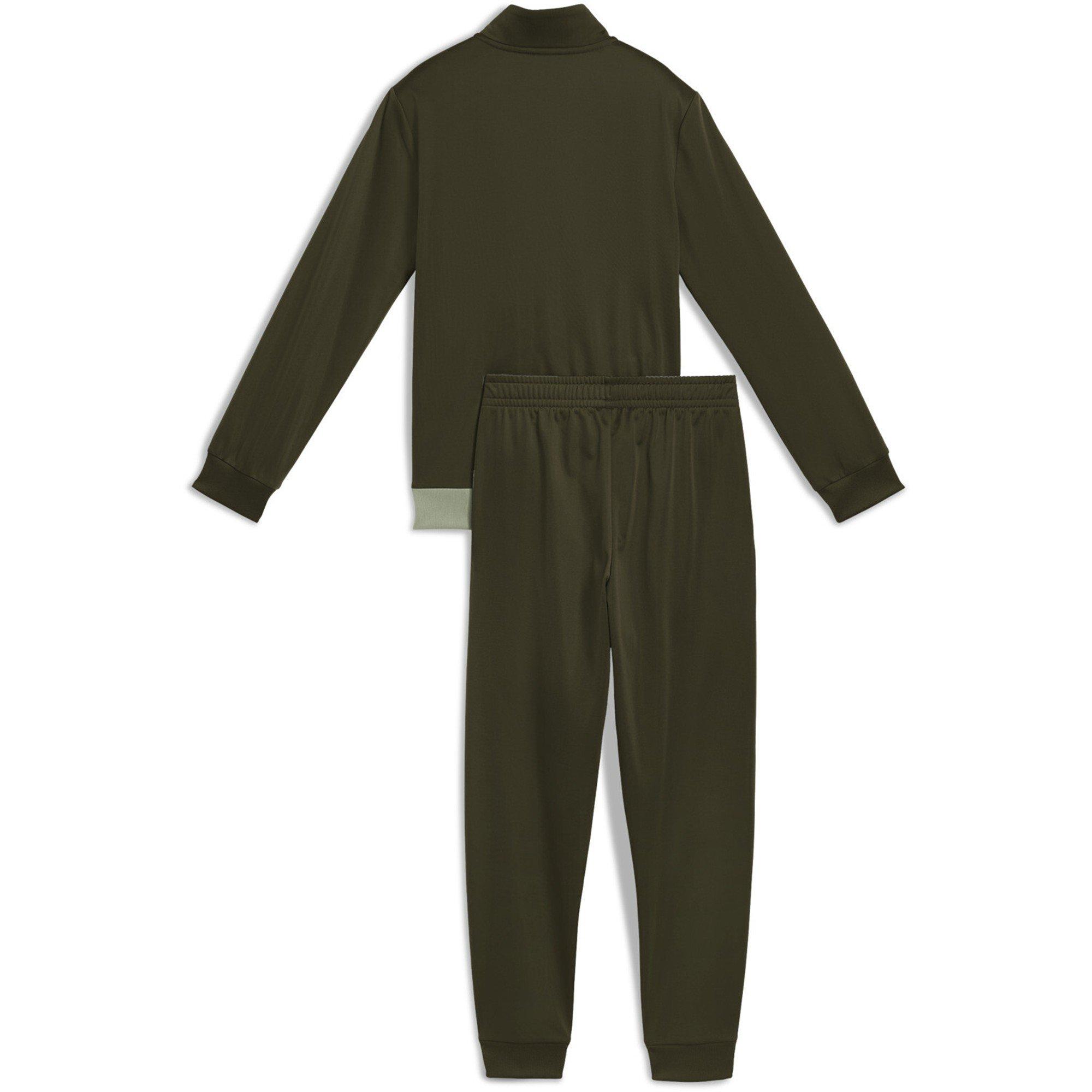 Dark Olive - Puma - Colour Block Poly Tracksuit Junior - 2