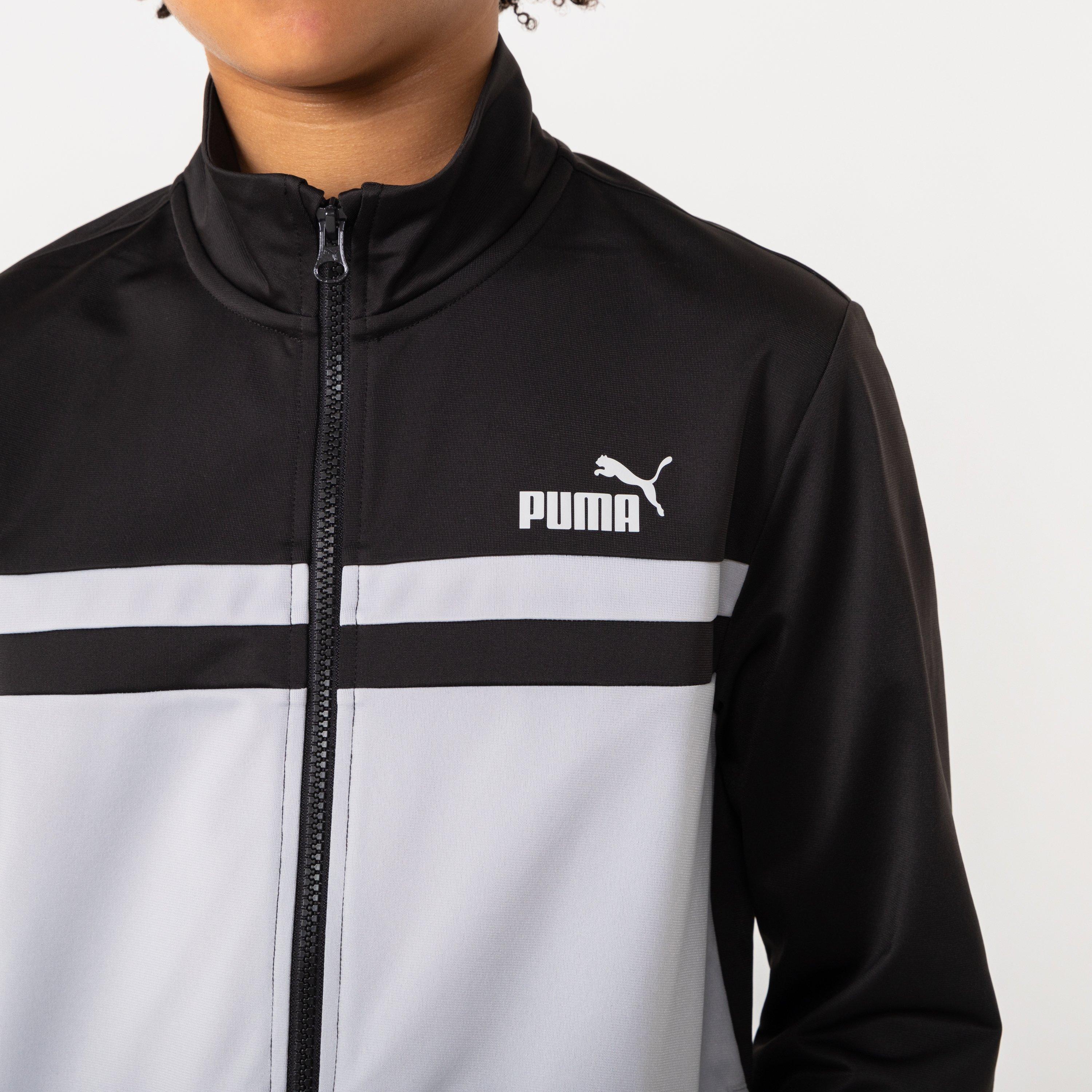 Black/Grey - Puma - Colour Block Poly Tracksuit Junior - 3