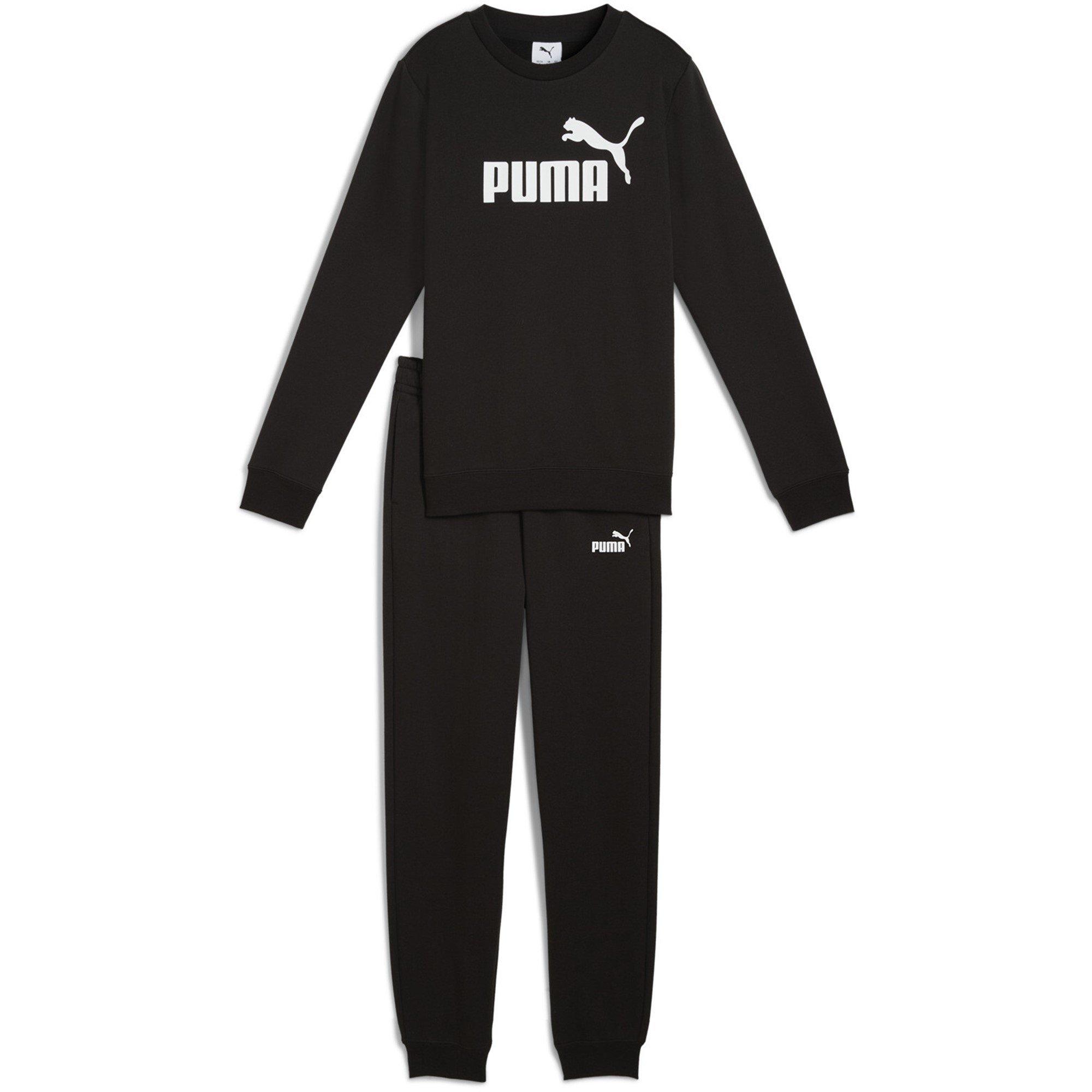 Black - Puma - Ess No. 1 Logo Crew Fleece Tracksuit - 1