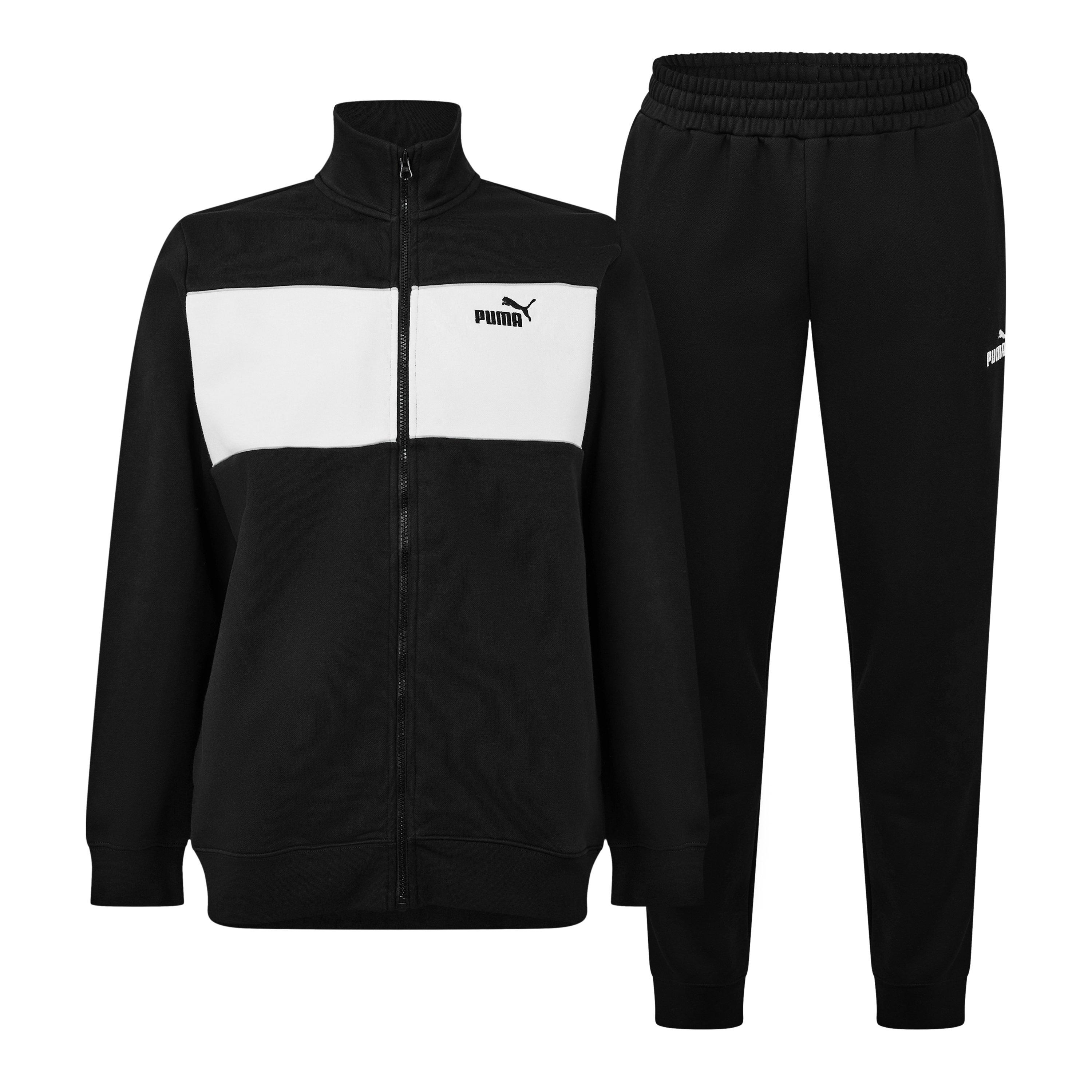 Zwart/Wit - Puma - Unisex Kids' Fleece Tracksuits - 1