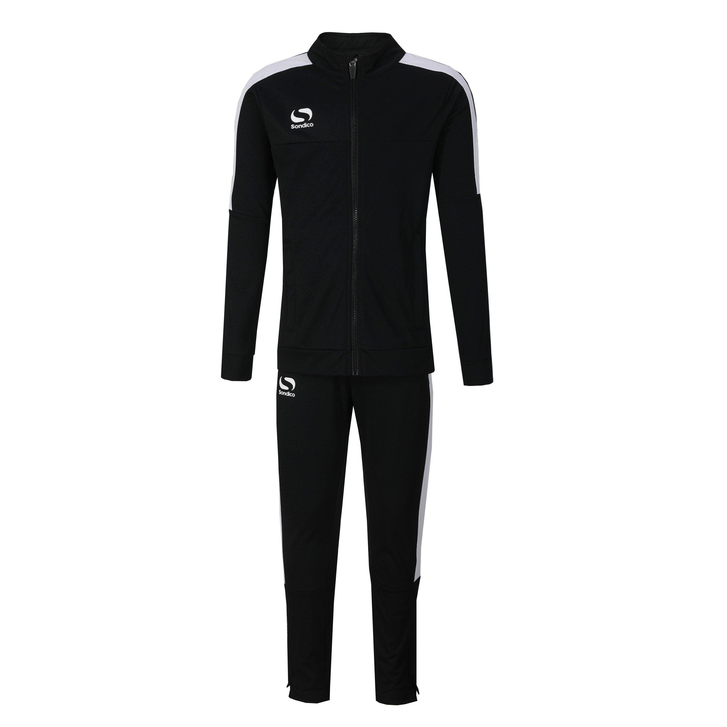 Sondico Boys Strike Tracksuit - Black/White - 11-12 Years