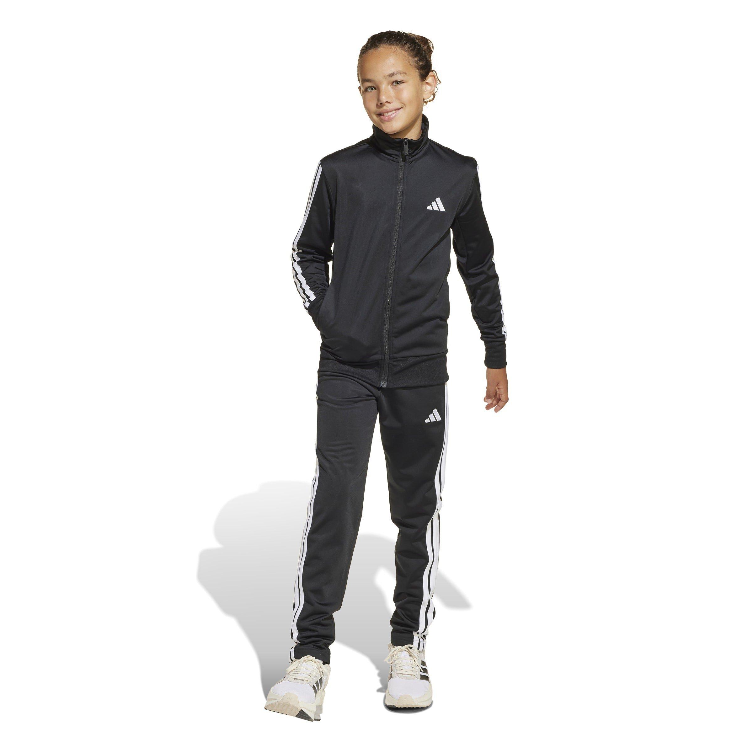 Black/White - adidas - 3-Stripes Zip Tracksuit - 4