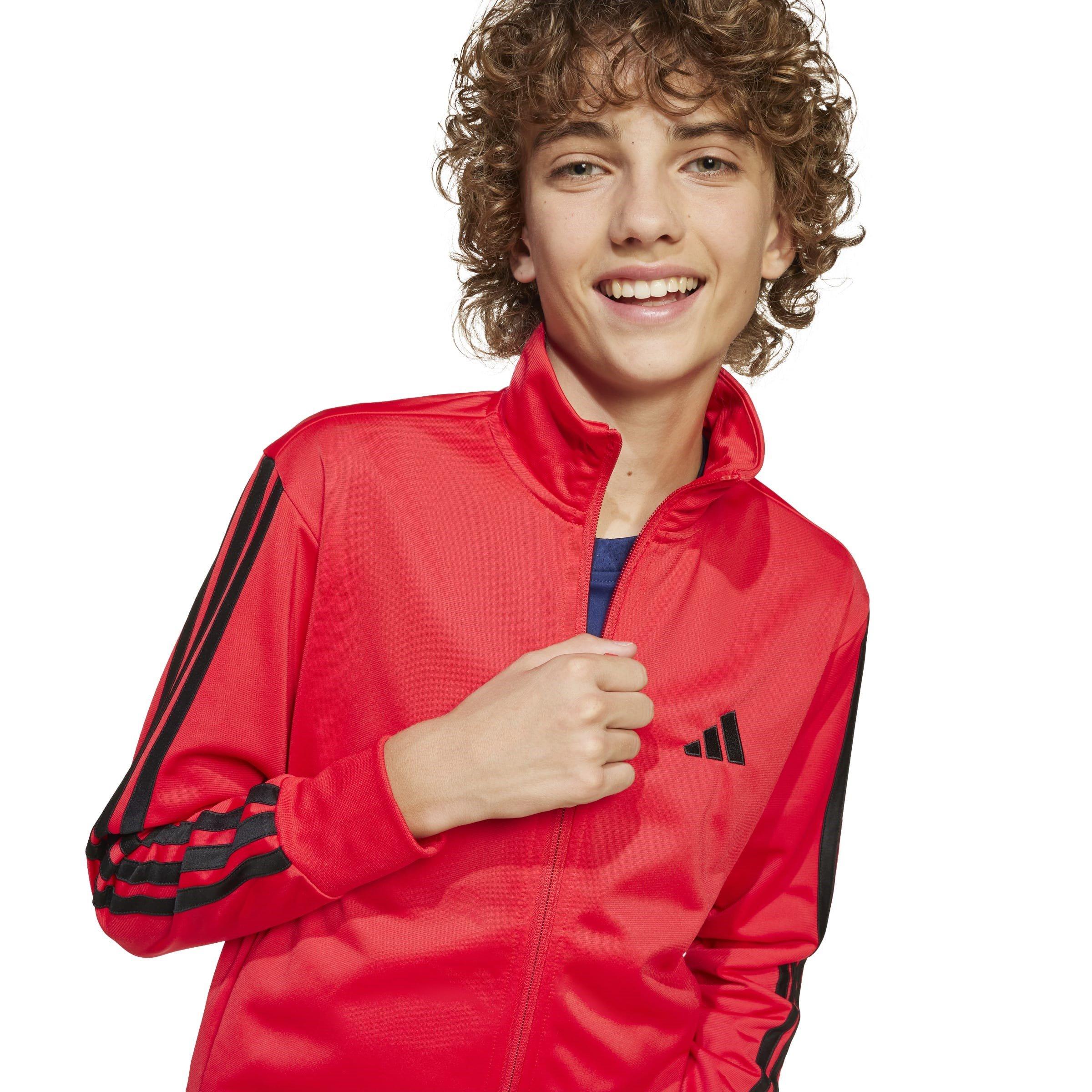 Rubin/Schwarz - adidas - 3-Stripes Zip Tracksuit - 9