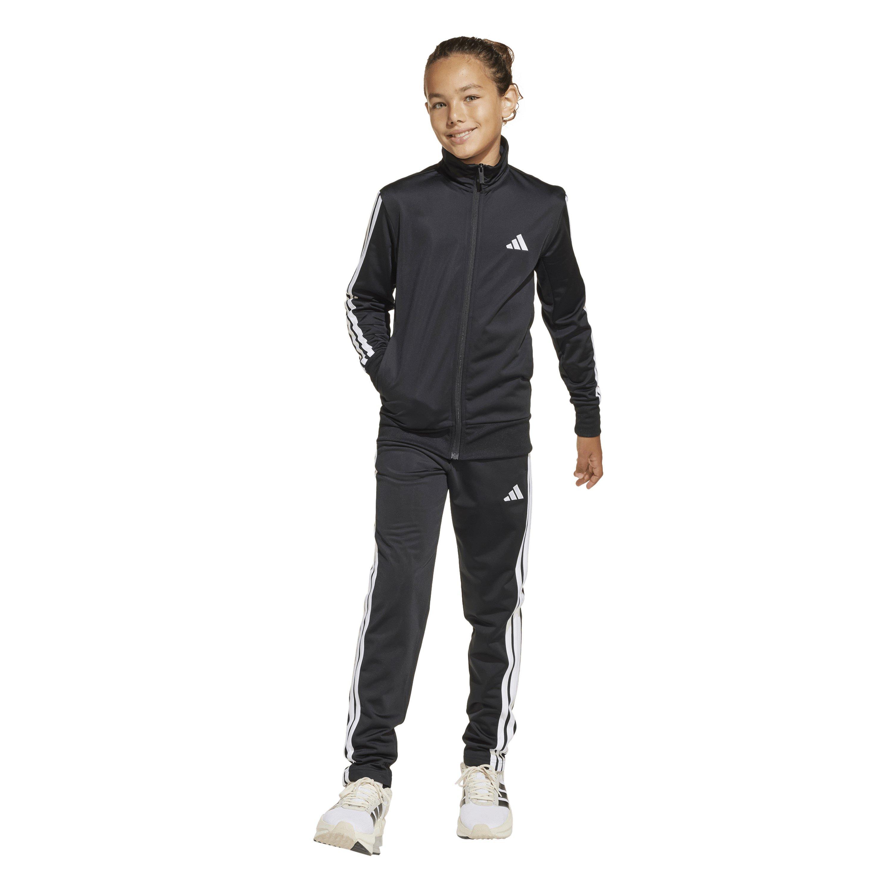 Black/White - adidas - Essentials 3-Stripes Zip Tracksuit - 4