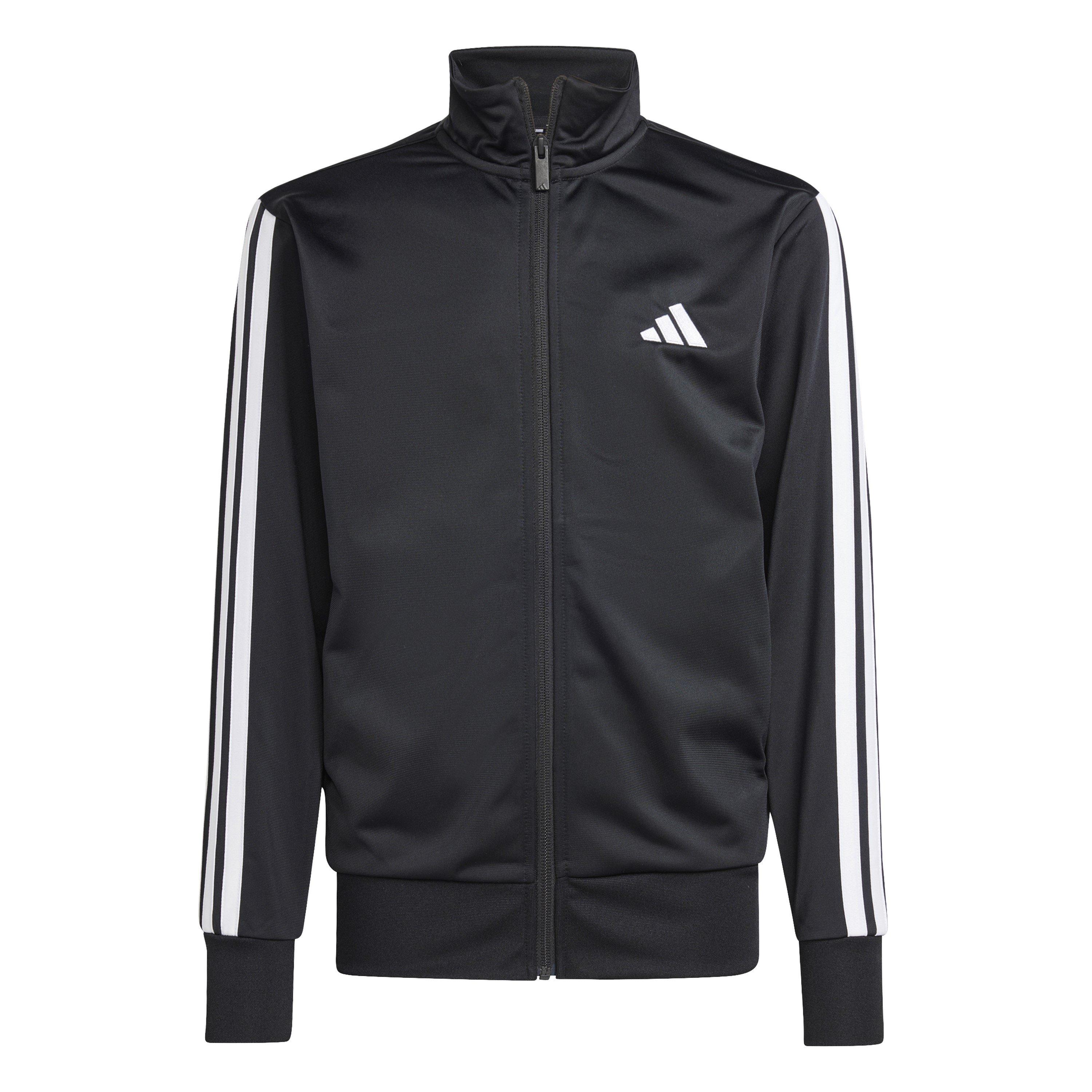 Black/White - adidas - Essentials 3-Stripes Zip Tracksuit - 6