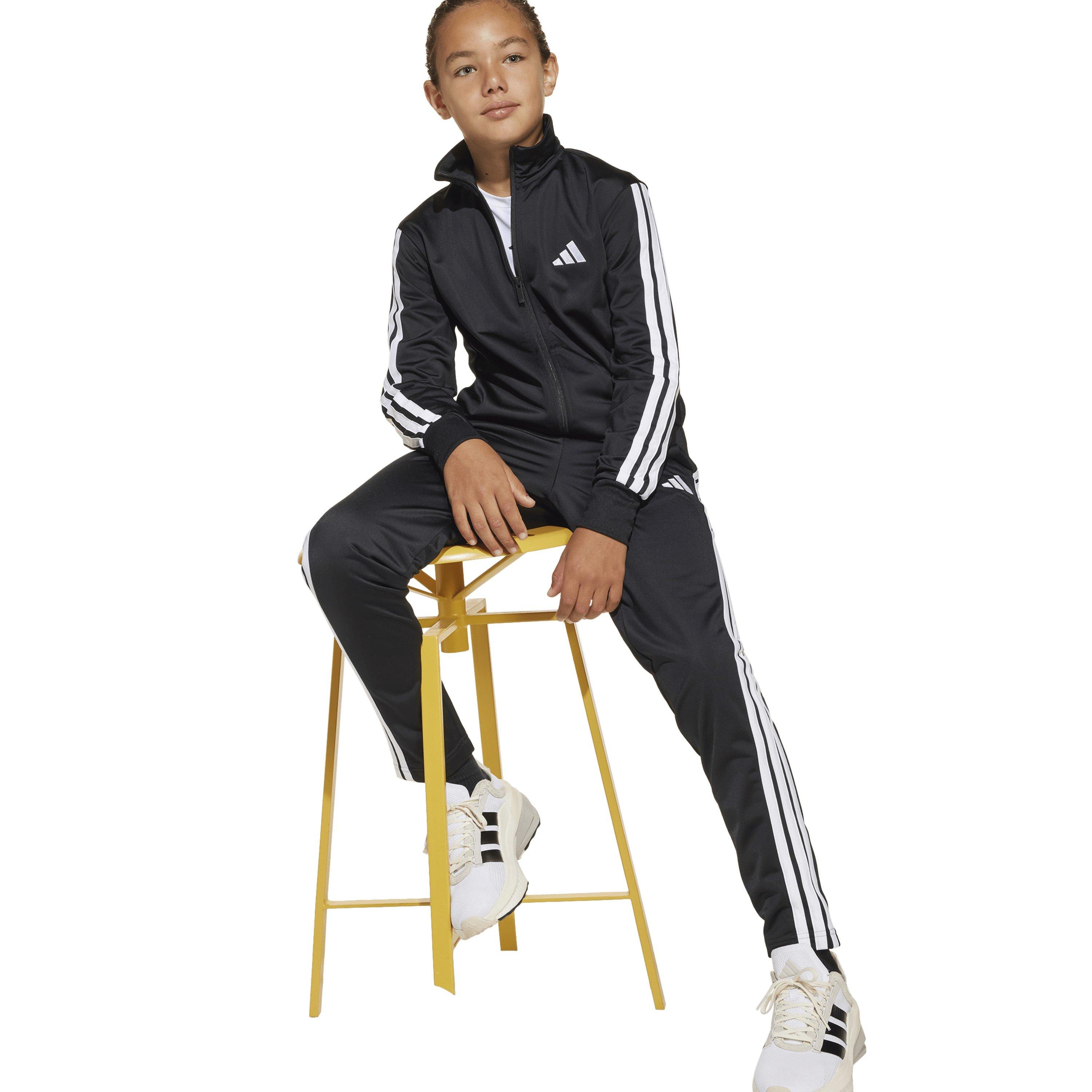 Black/White - adidas - Essentials 3-Stripes Zip Tracksuit - 7