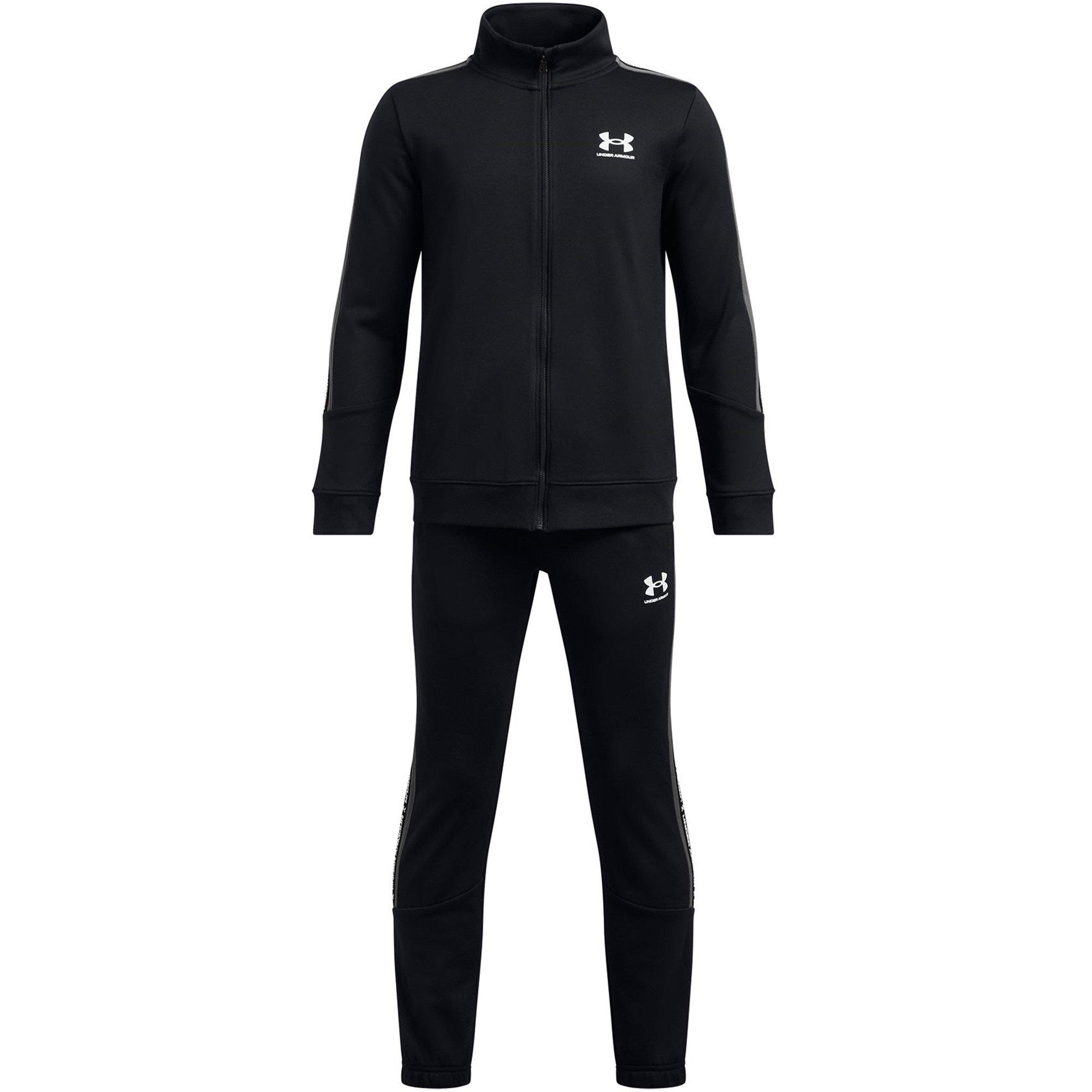 Black - Under Armour - Kids' Icon Tape Fleece Tracksuit - 1