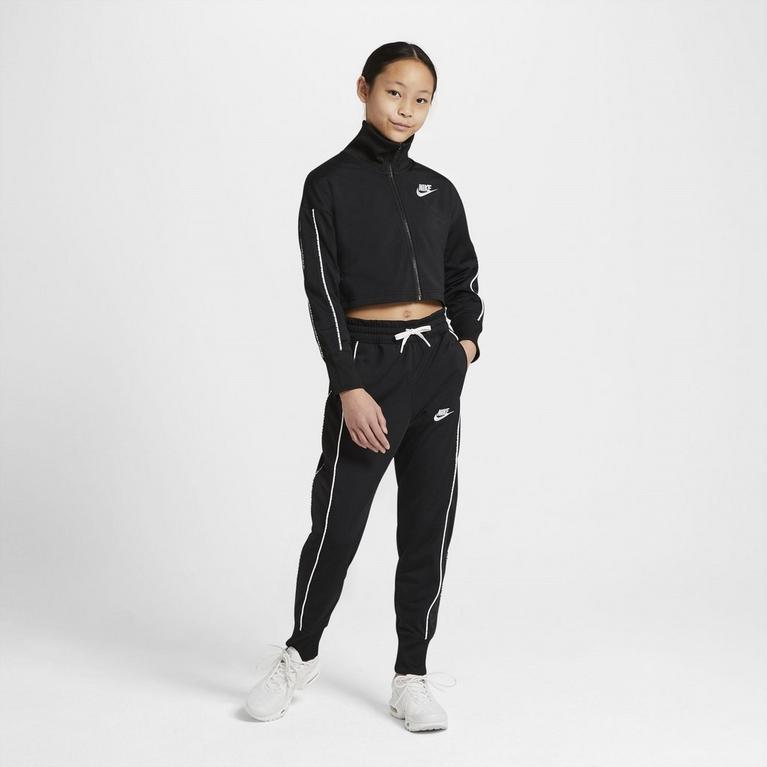 Noir/Blanc - Nike - Sportswear Big Kids' (Girls') High-Waisted Tracksuit - 1