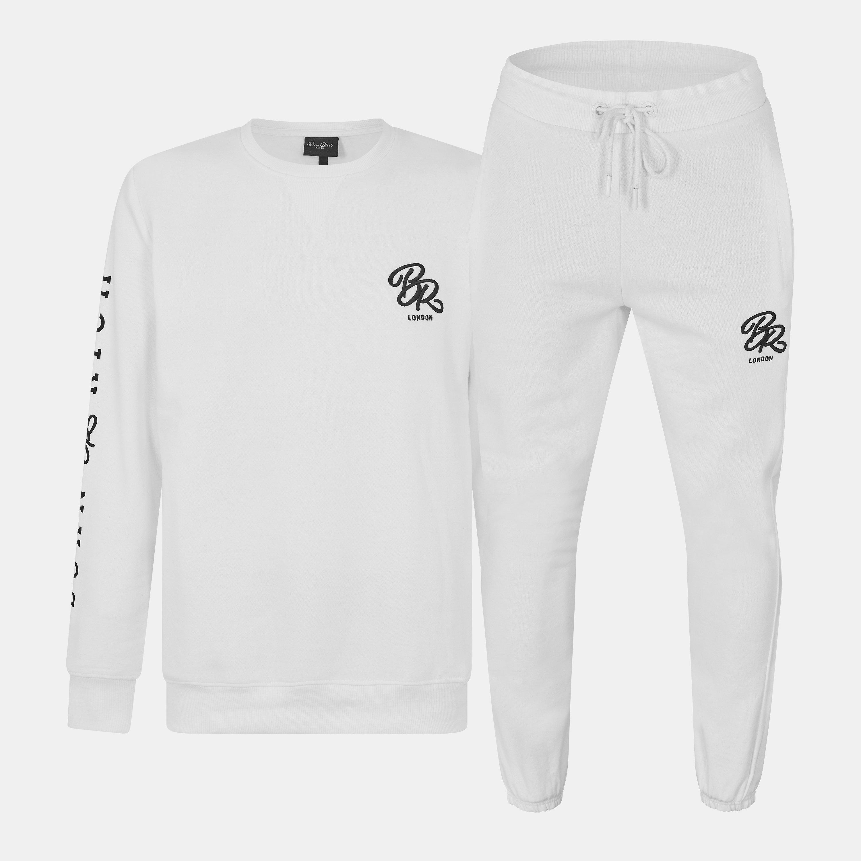 Weiß - Born Rich - BornRich Brushback Sweat Tracksuit Mens - 3