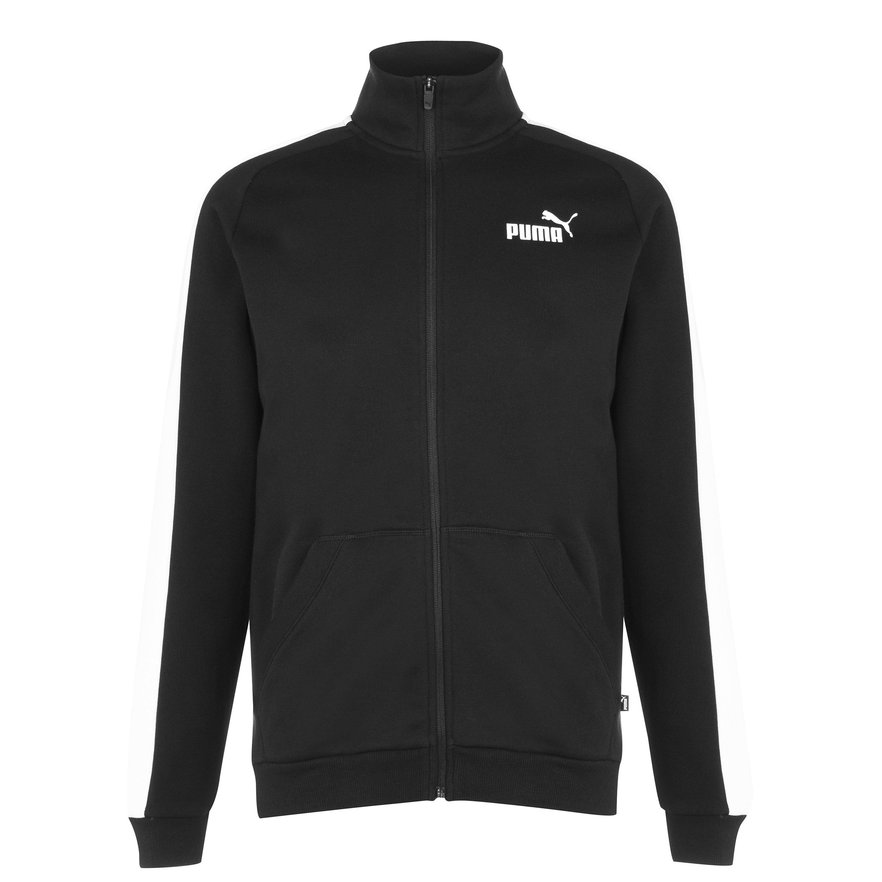 Black/White - Puma - Clean Fleece Tracksuit Mens - 1