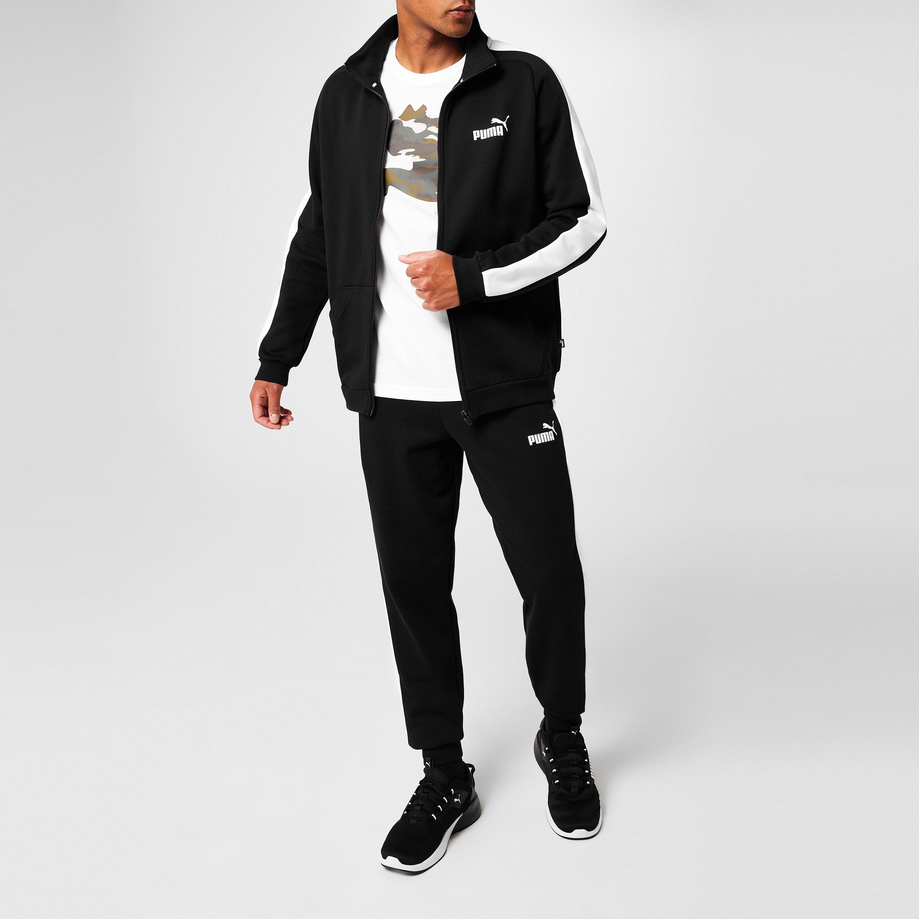Nero/Bianco - Puma - Clean Fleece Tracksuit Mens - 7