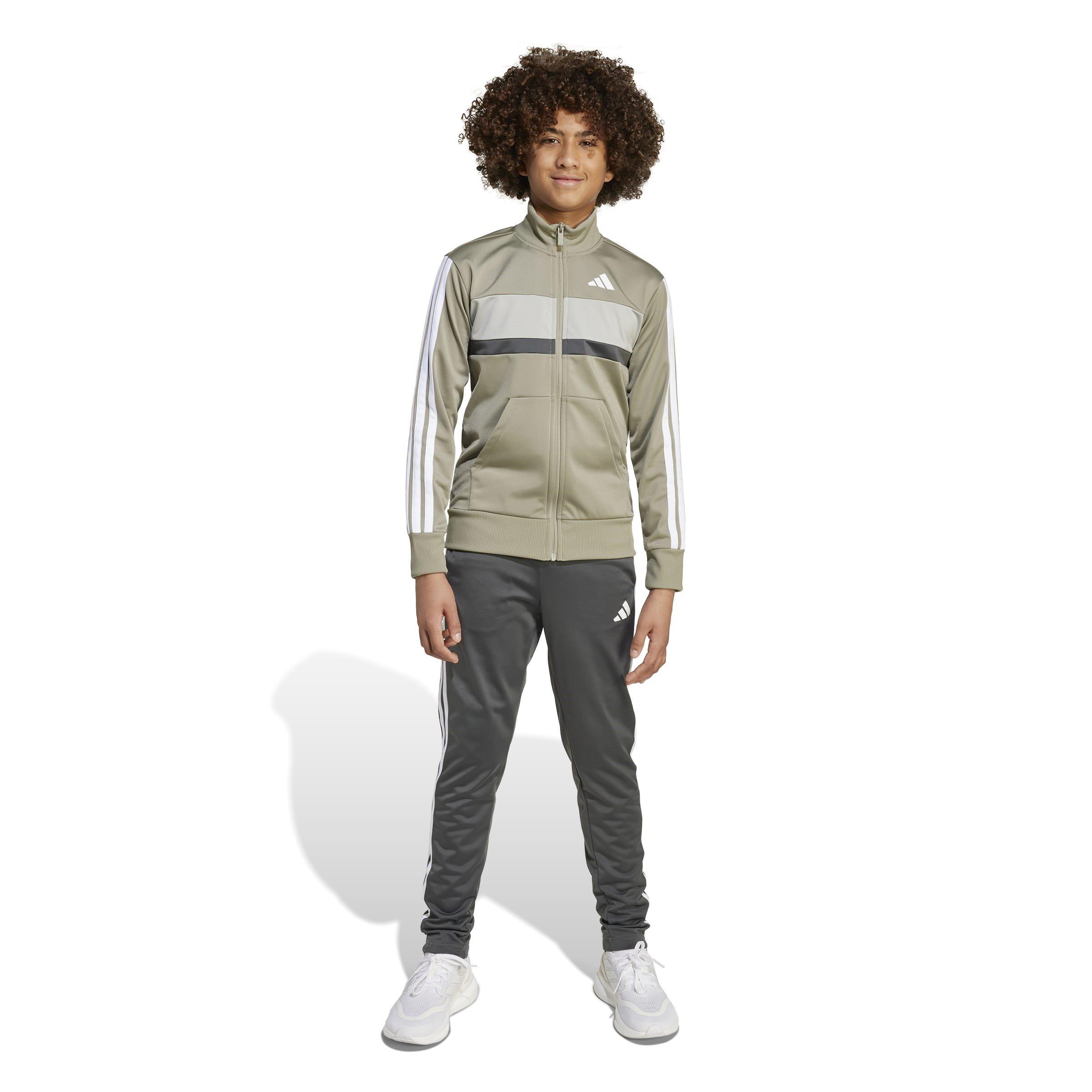 Silver/Met.Grey - adidas - Seasonal Essential Tiberio Tricot Junior Track Suits - 4