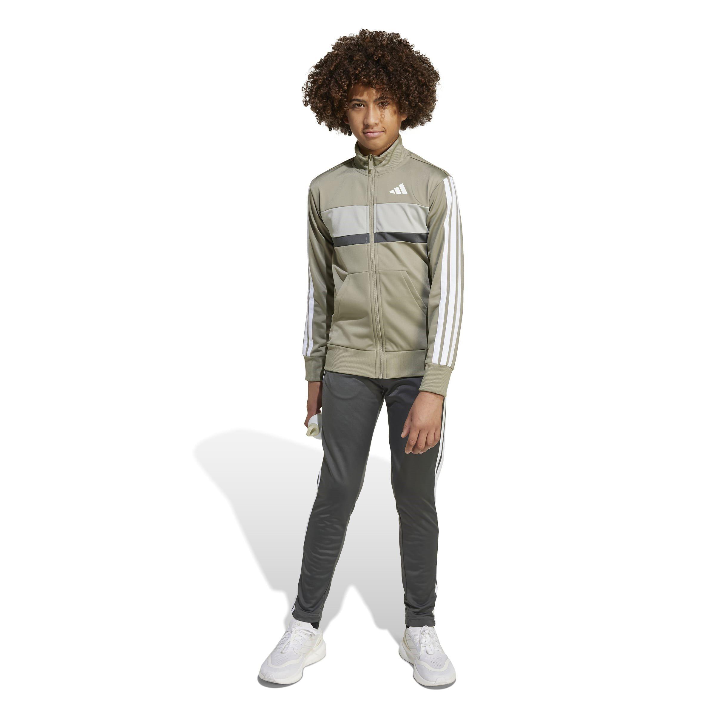 Silver/Met.Grey - adidas - Seasonal Essential Tiberio Tricot Junior Track Suits - 7