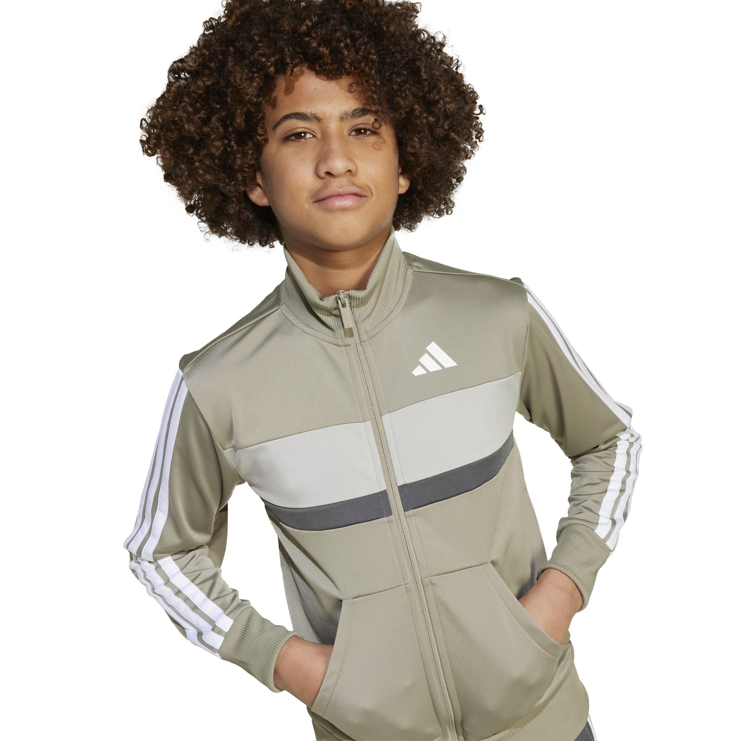 Silver/Met.Grey - adidas - Seasonal Essential Tiberio Tricot Junior Track Suits - 9